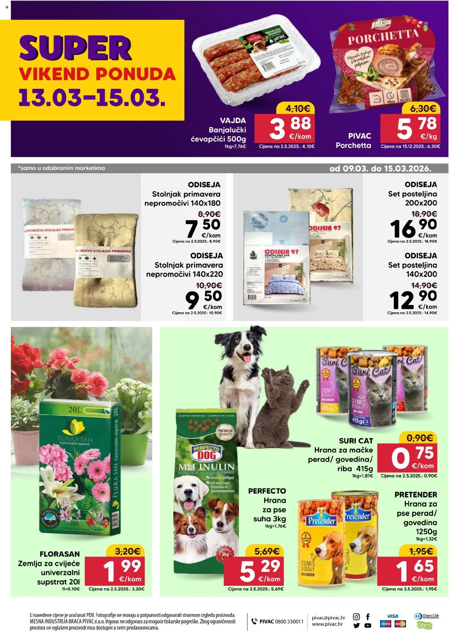 Pivac katalog | vrijedi od 09.03.2026 | Stranica: 12 | Proizvodi: Cvijeće, Riba, Govedina, Posteljina