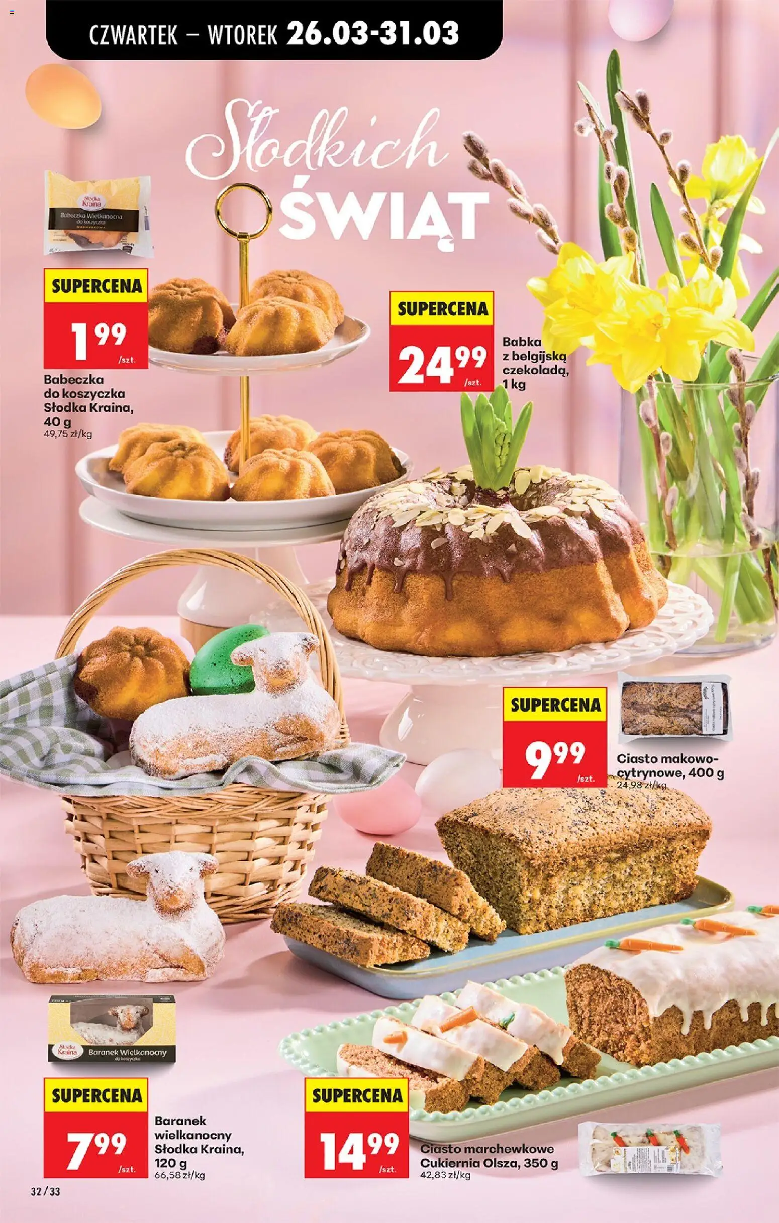 Biedronka gazetka od czwartku od 26.03.2026 | Strona: 40 | Produkty: Ciasto, Babka