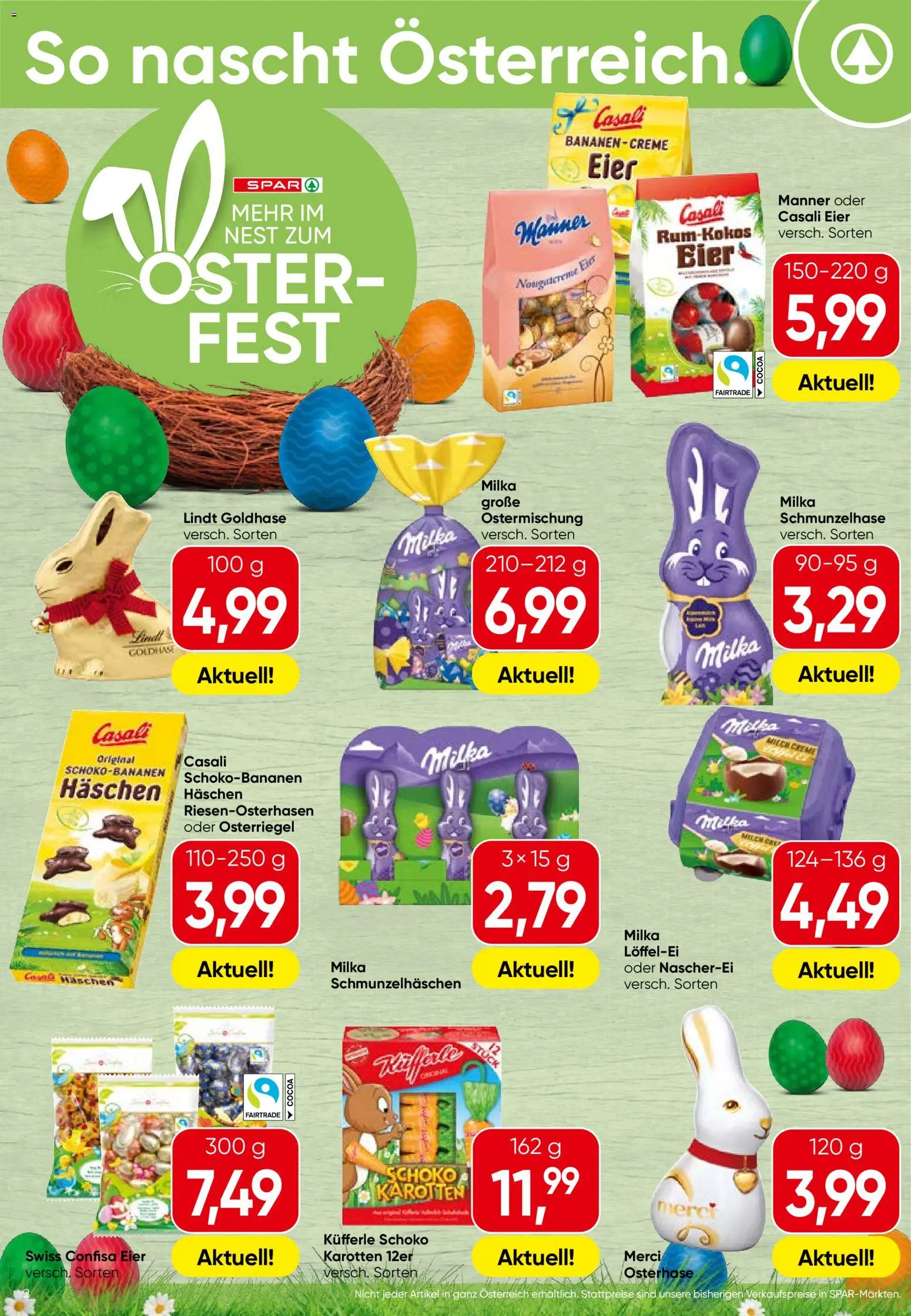 Spar Flugblatt - Salzburg gültig ab 19.03.2026 | Seite: 2 | Produkte: Creme, Eier, Bananen
