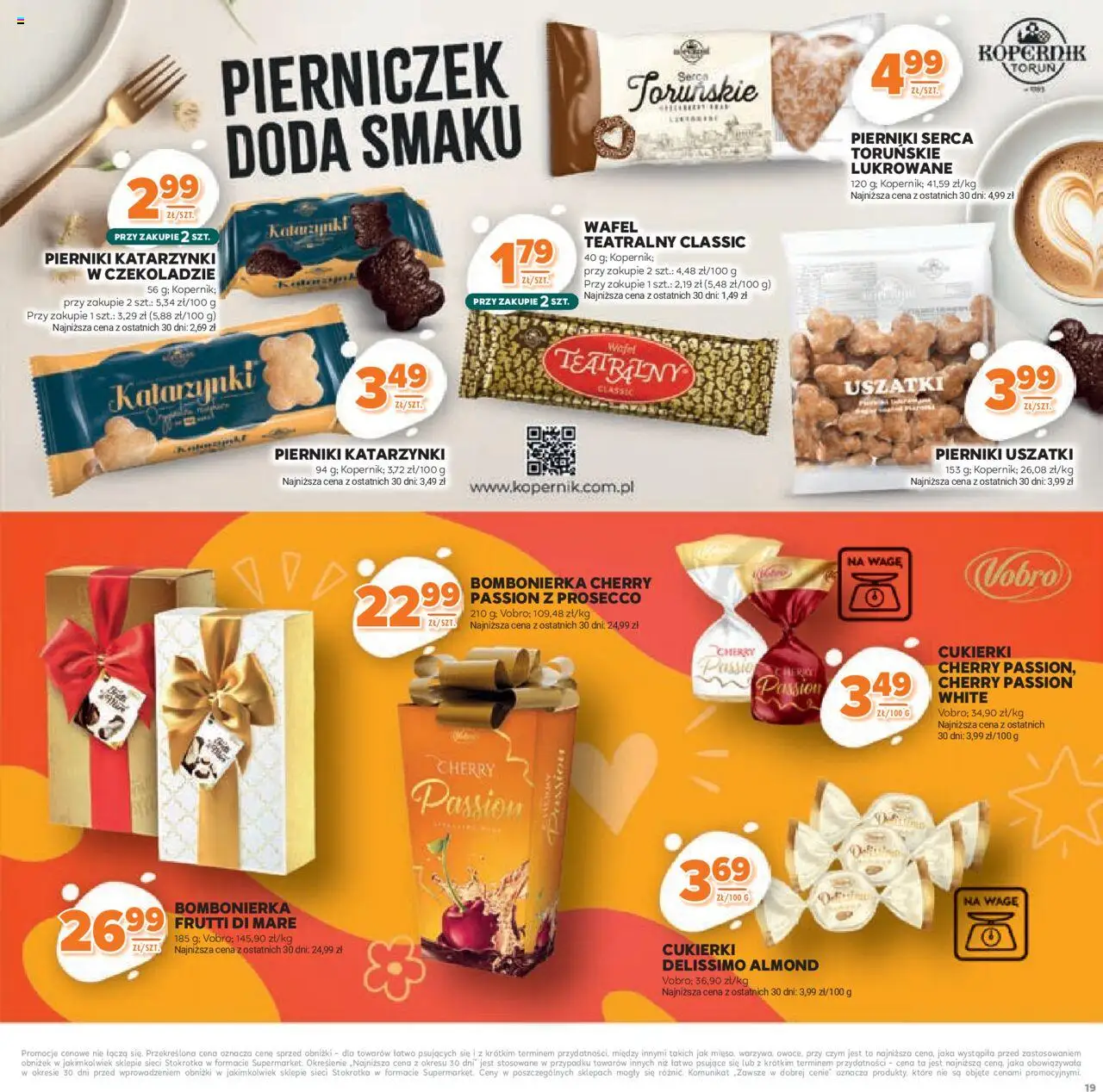 Stokrotka Gazetka - Katalog Kulinarny od 12.06.2025 | Strona: 19 | Produkty: Stokrotka, Pierniki katarzynki, Cukierki, Prosecco