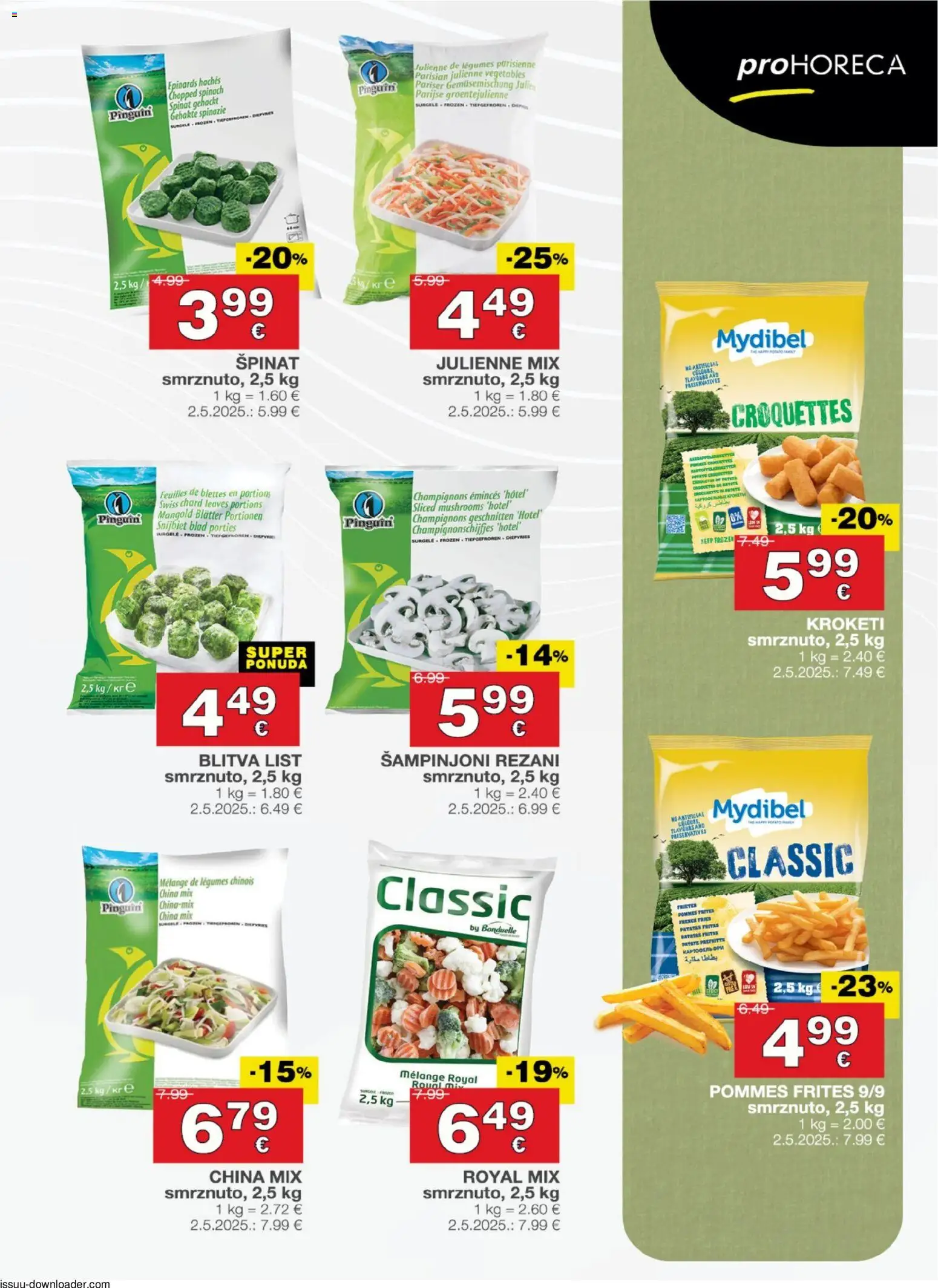 Stanić Diskont katalog | vrijedi od 30.10.2025 | Stranica: 13 | Proizvodi: Špinat, Pommes frites, Šampinjoni