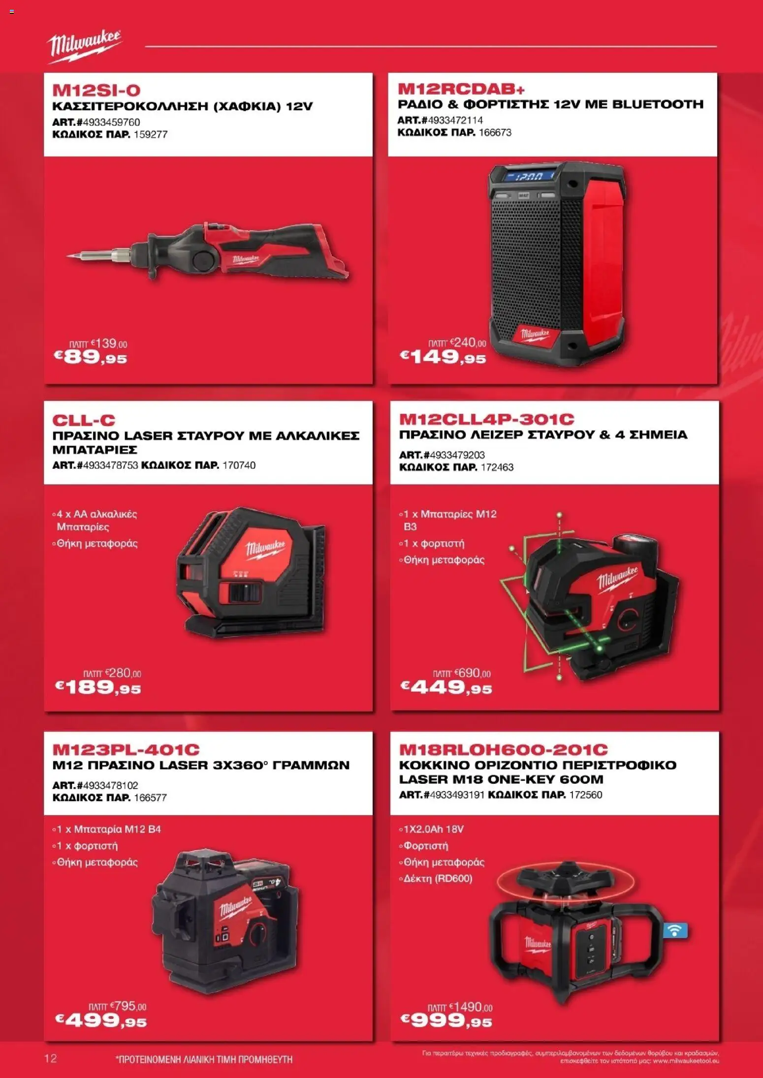 Mr.Bricolage - Milwaukee – σε ισχύ από 21.11.2025 | Σελίδα: 12