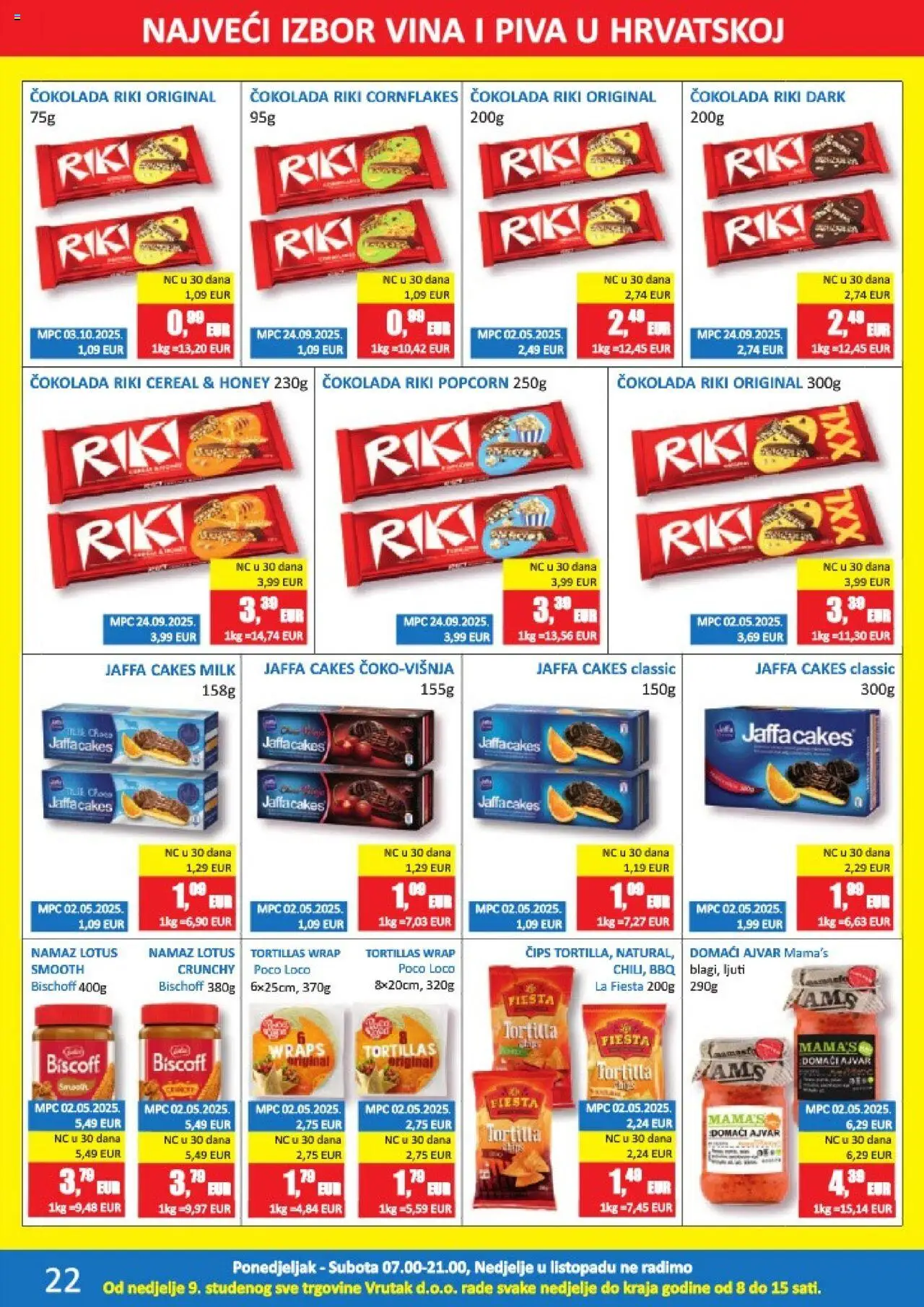 Vrutak katalog | vrijedi od 13.10.2025 | Stranica: 22 | Proizvodi: Čokolada, Ajvar, Čips, Namaz