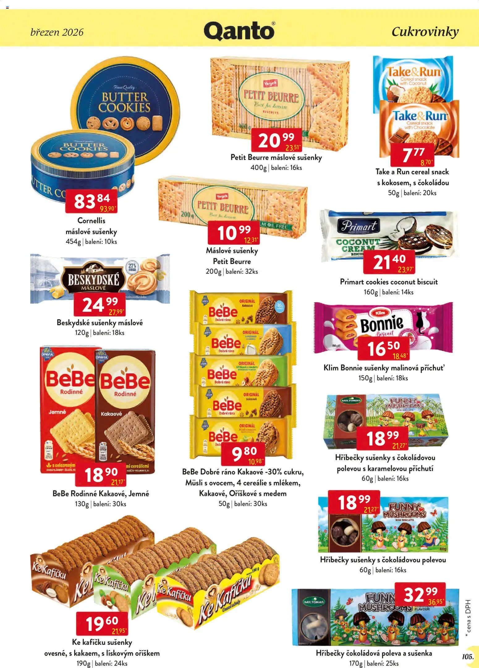 Astur & Qanto leták - Velkoobchod 03/2026 od 01.03.2026 | Strana: 105 | Produkty: Cereálie, Cookies, Müsli, Sušenky