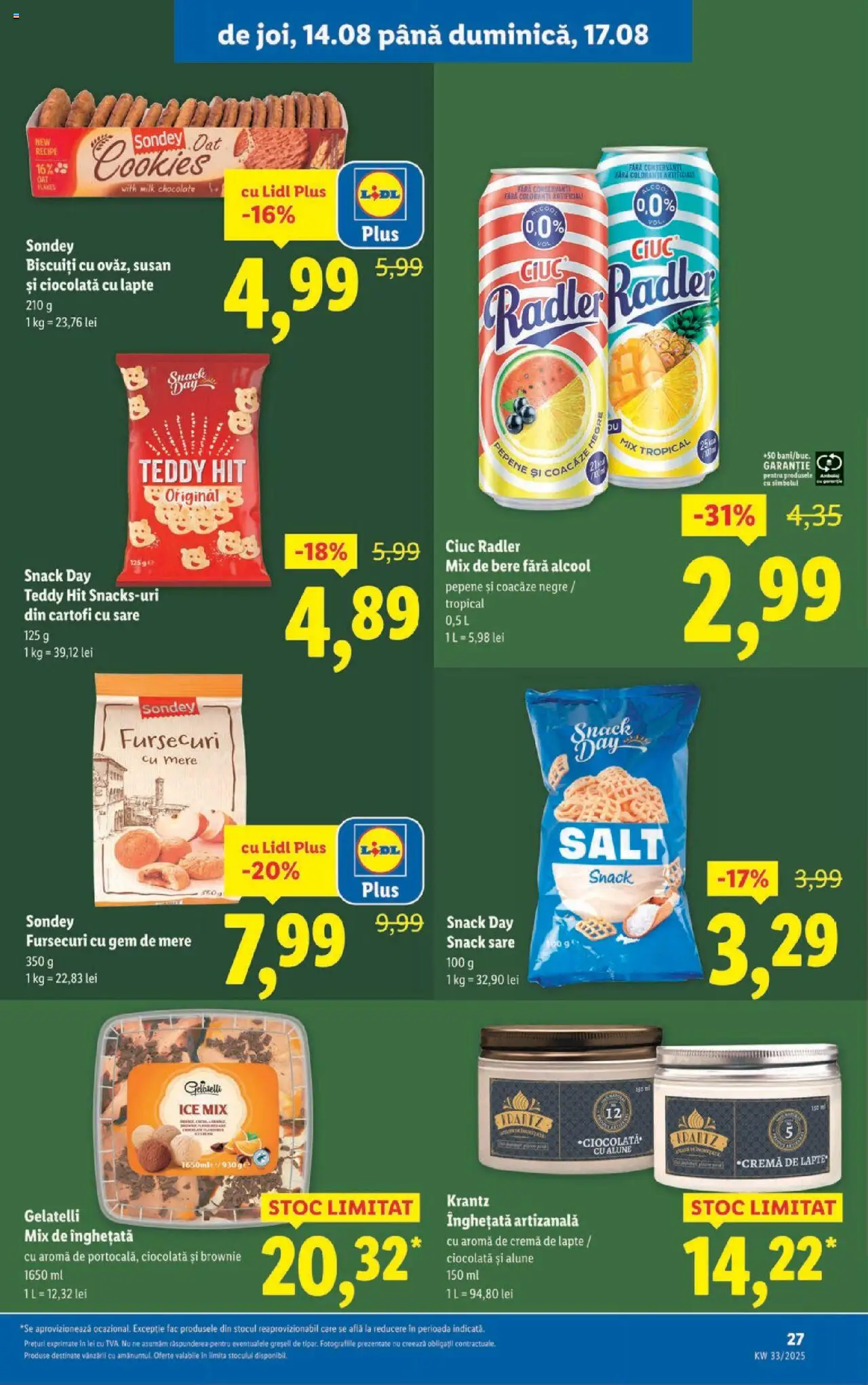 Catalog Lidl – valabil de la 11.08.2025 | Pagină: 27 | Produse: Çarşaf, Alune, Ciocolată, Sare