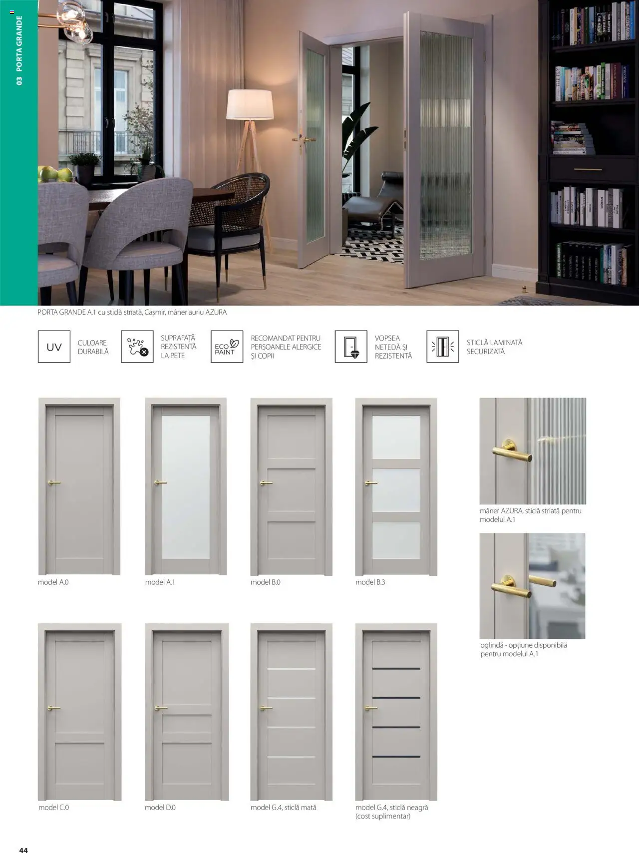 Noul catalog Proges – valabil de la 01.05.2025 | Pagină: 44 | Produse: Vopsea, Mâner, Oglindă