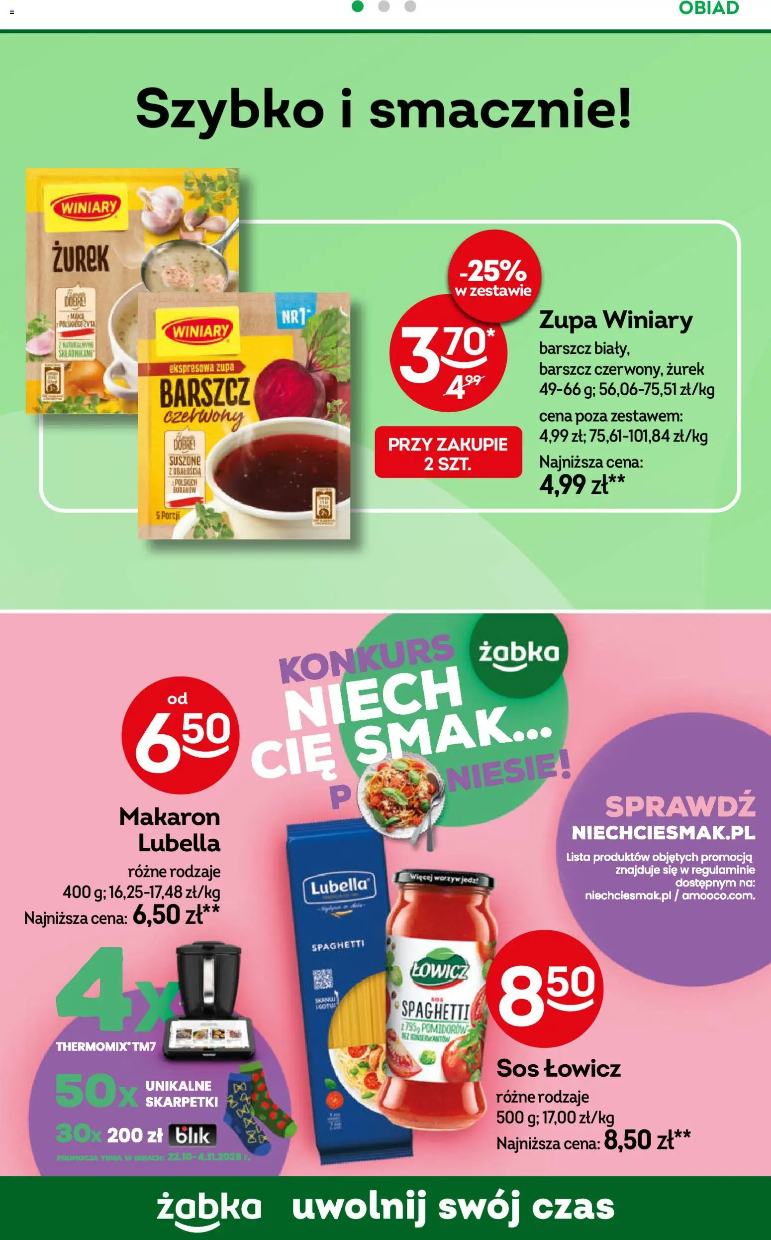 Żabka Gazetka - Codzienne produkty od 22.10.2025 | Strona: 19 | Produkty: Barszcz, Skarpetki, Zurek, Sos