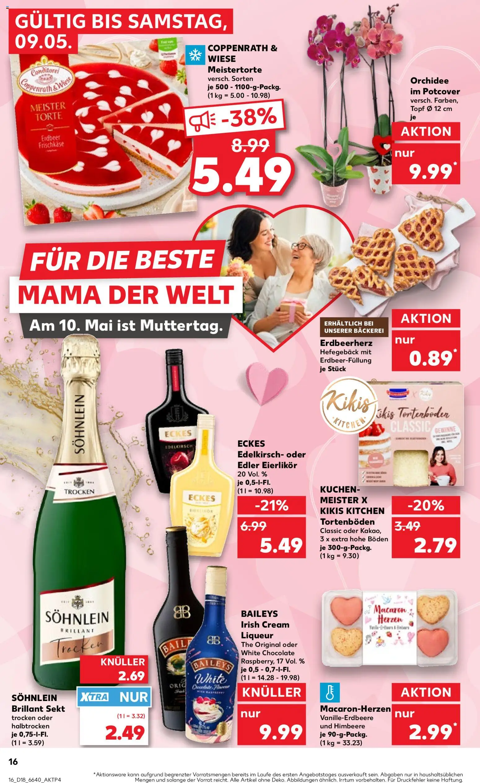 Kaufland Prospekt Speyer	 – gültig ab 30.04.2026 | Seite: 16 | Produkte: Orchidee, Sekt, Baileys, Frischkase