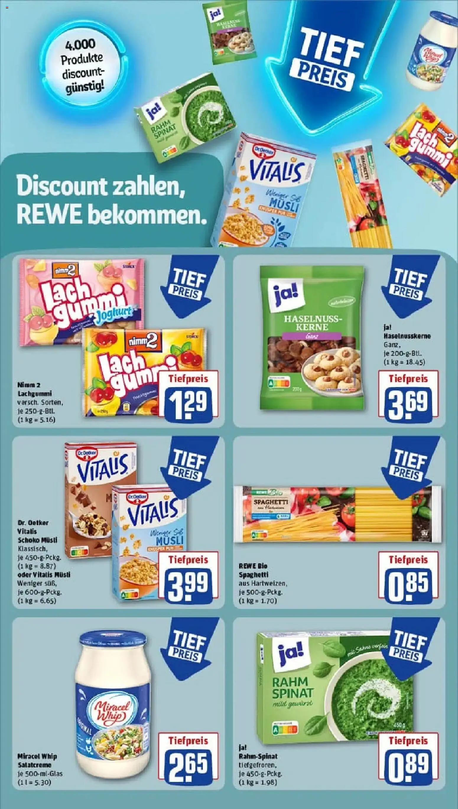 Rewe prospekt Schliersee-Neuhaus	 – gültig ab 23.11.2025 | Seite: 23 | Produkte: Musli, Dressing, Miracel whip, Pasta