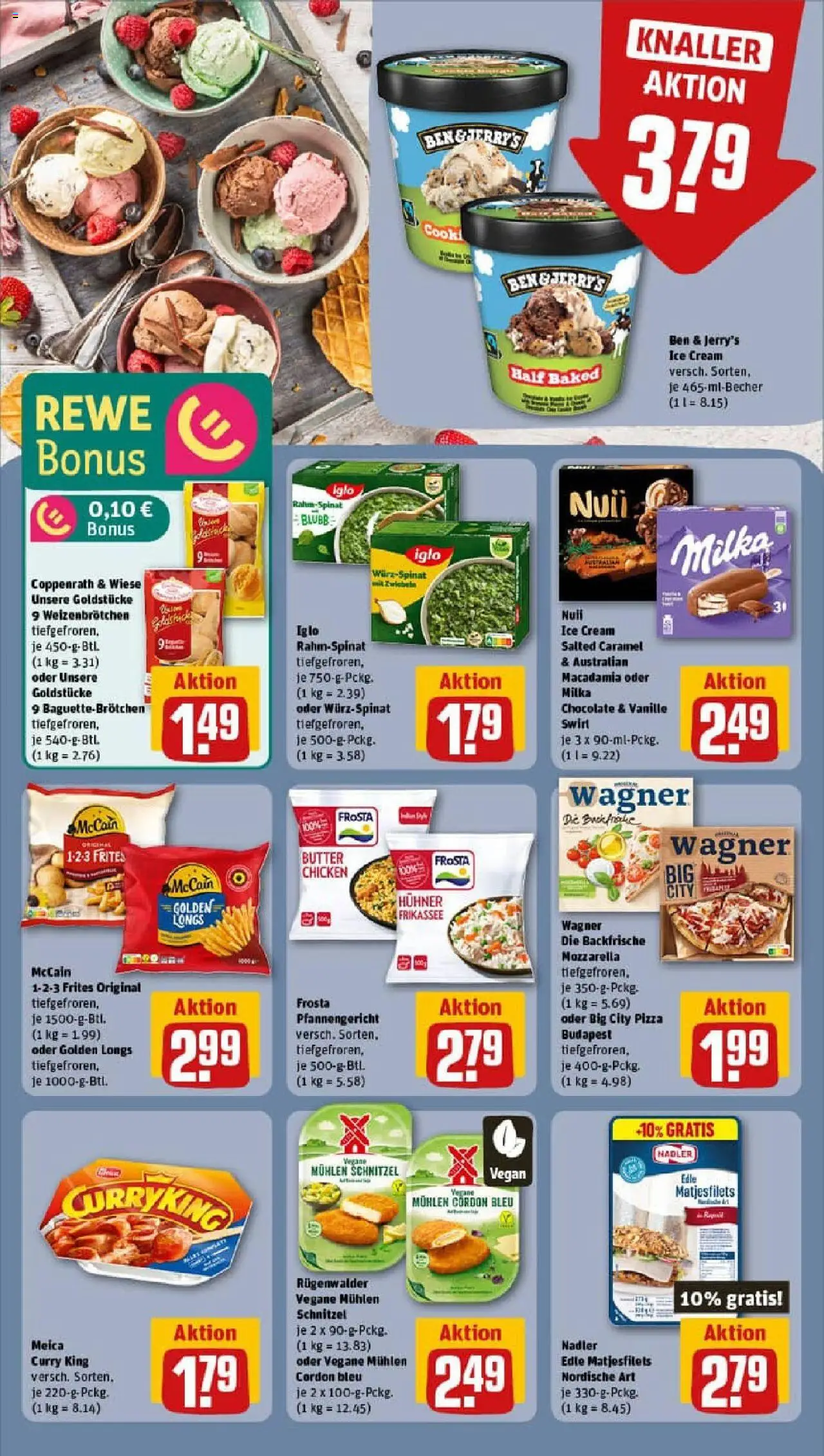 Rewe prospekt Marburg	 – gültig ab 28.09.2025 | Seite: 16 | Produkte: Mozzarella, Iglo, Meica, Pizza