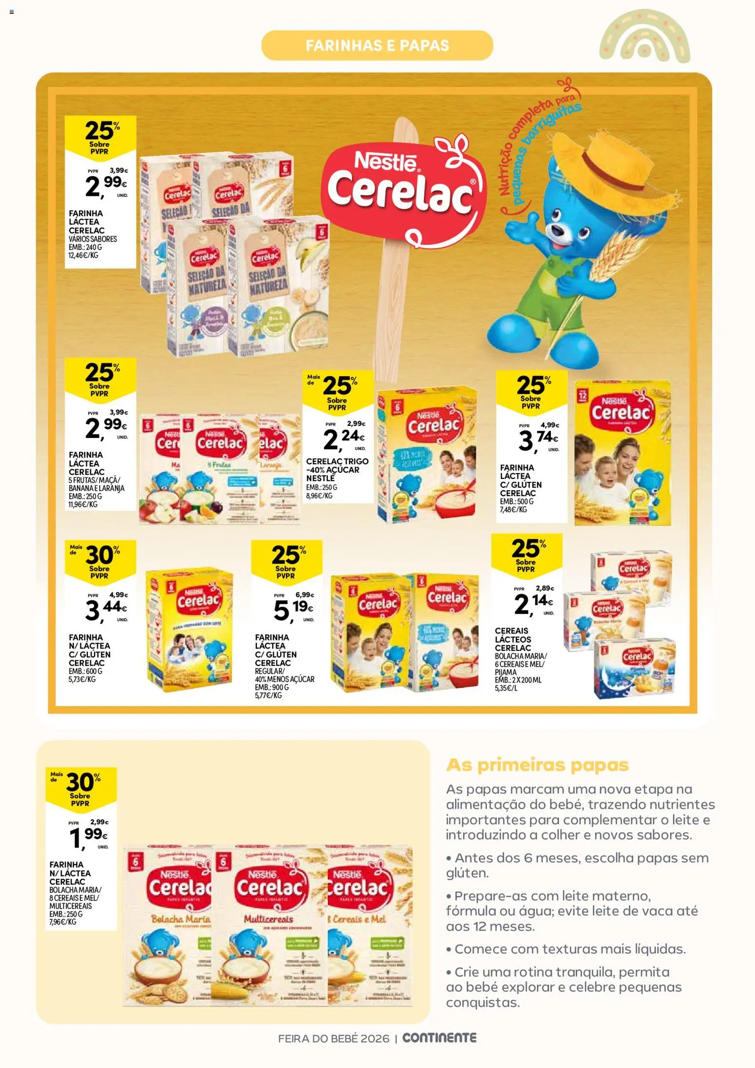 Continente - Açores: Bebé │ válido de 20.01.2026 | Página: 4 | Produtos: Leite, Nestlé, Mel, Açúcar