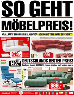 Segmüller Skandalös günstig - gültig ab dem 16.08.2025 | Seite: 2 | Produkte: Wohnlandschaft, Hocker, Sofa, Sessel
