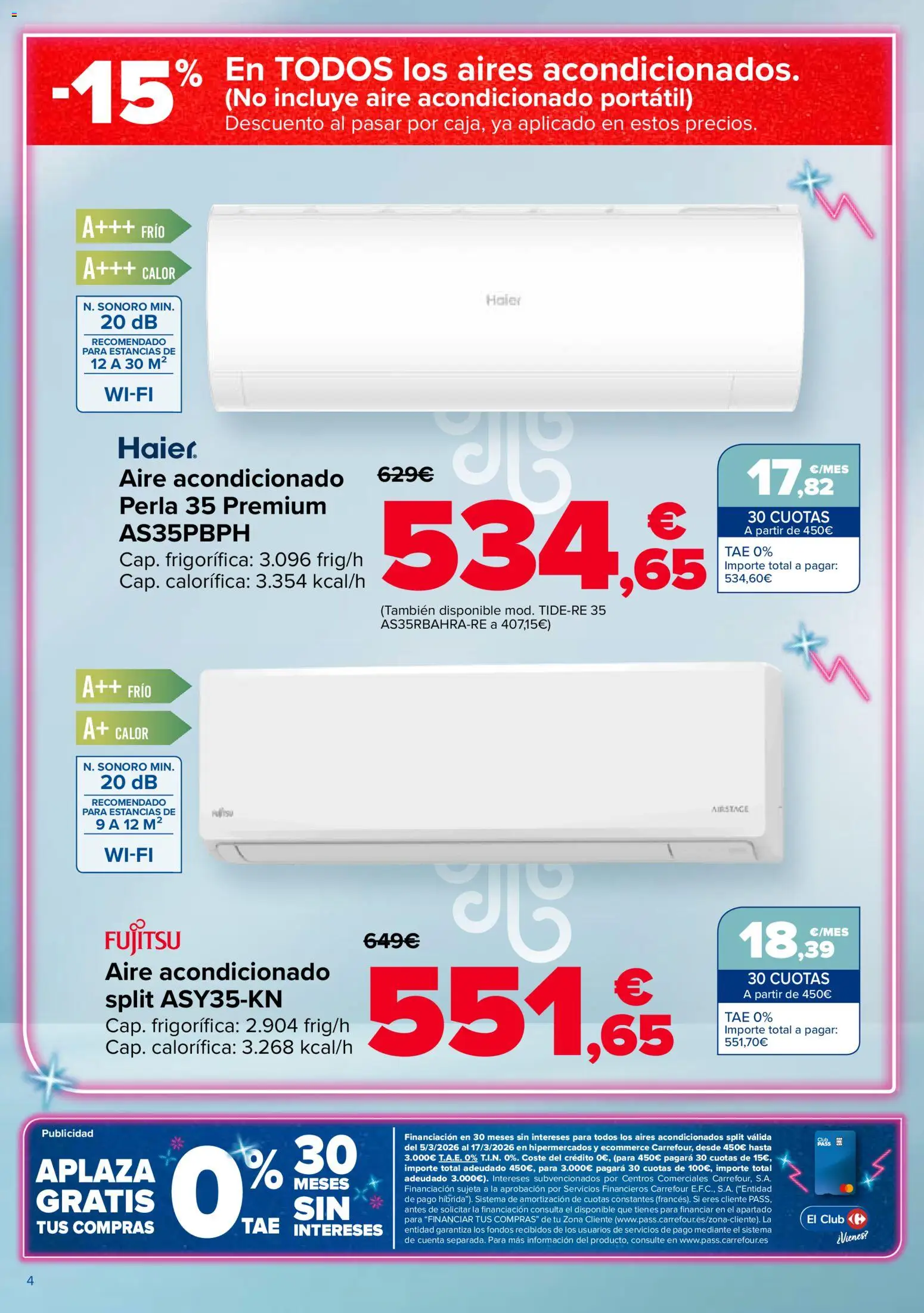 Carrefour Aire Acondicionado │ válido desde el 05.03.2026 | Página: 4 | Productos: Aire acondicionado