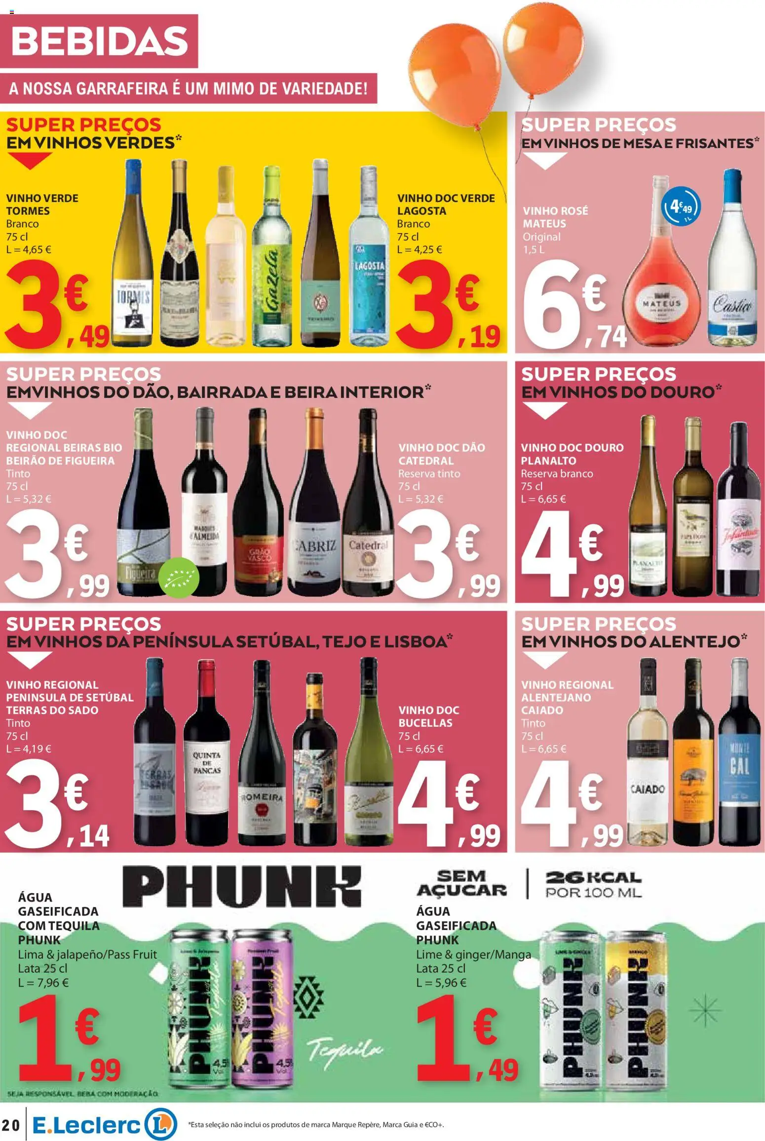 E.Leclerc folheto │ válido de 23.10.2025 | Página: 20 | Produtos: Agua, Lagosta, Mesa, Tequila