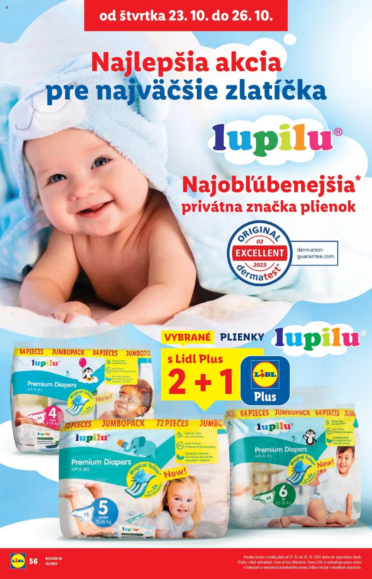 Nové Lidl akcie – leták je platný od 20.10.2025 | Strana: 71 | Produkty: Plienky