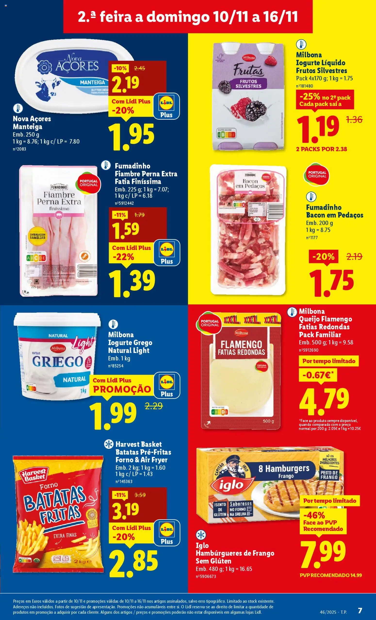Lidl folheto │ válido de 10.11.2025 | Página: 7 | Produtos: Frango, Queijo, Iogurte, Iogurte liquido