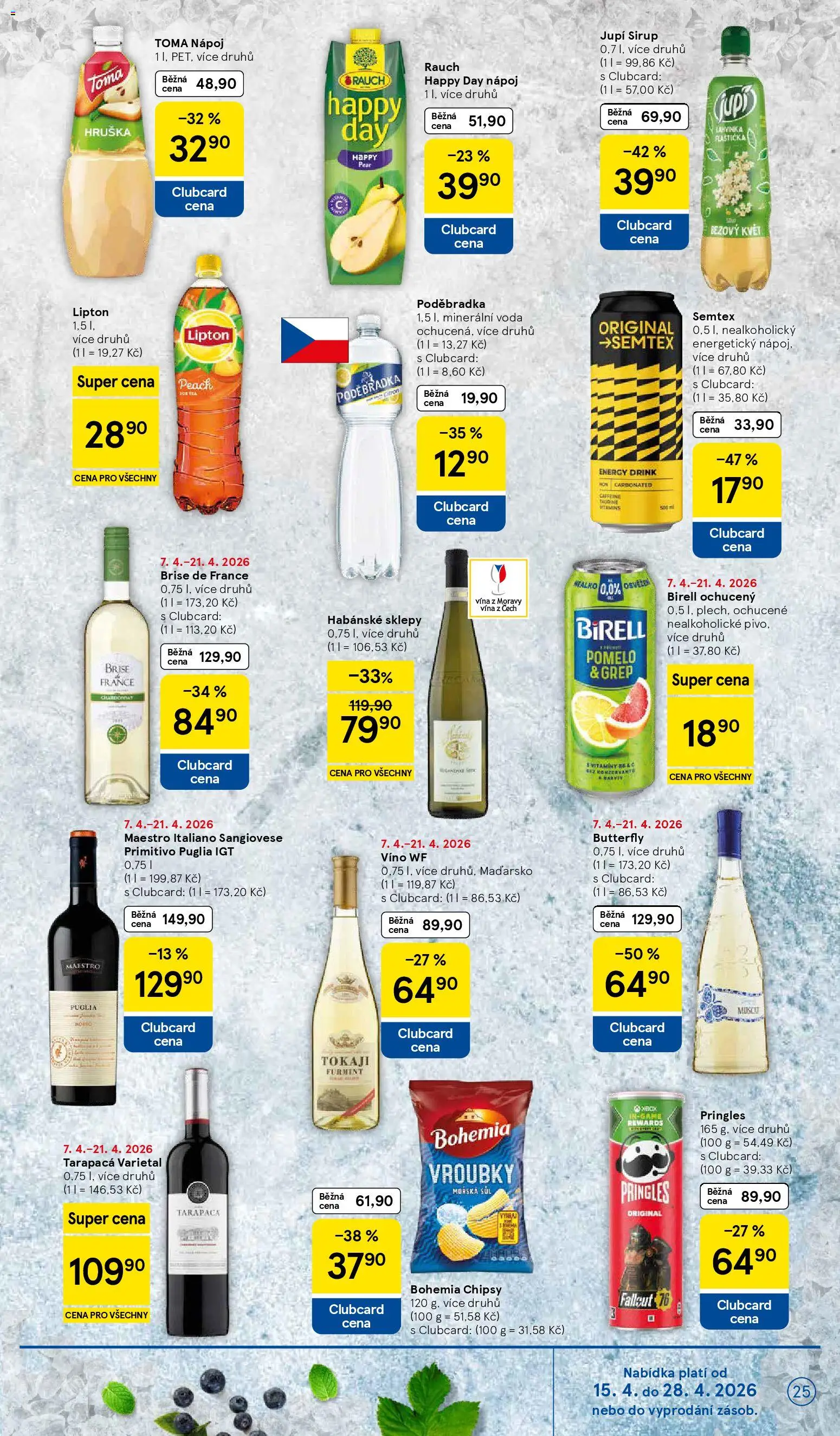 Tesco leták - Hypermarket od 15.04.2026 | Strana: 25 | Produkty: Pomelo, Voda, Jupí, Tokaji