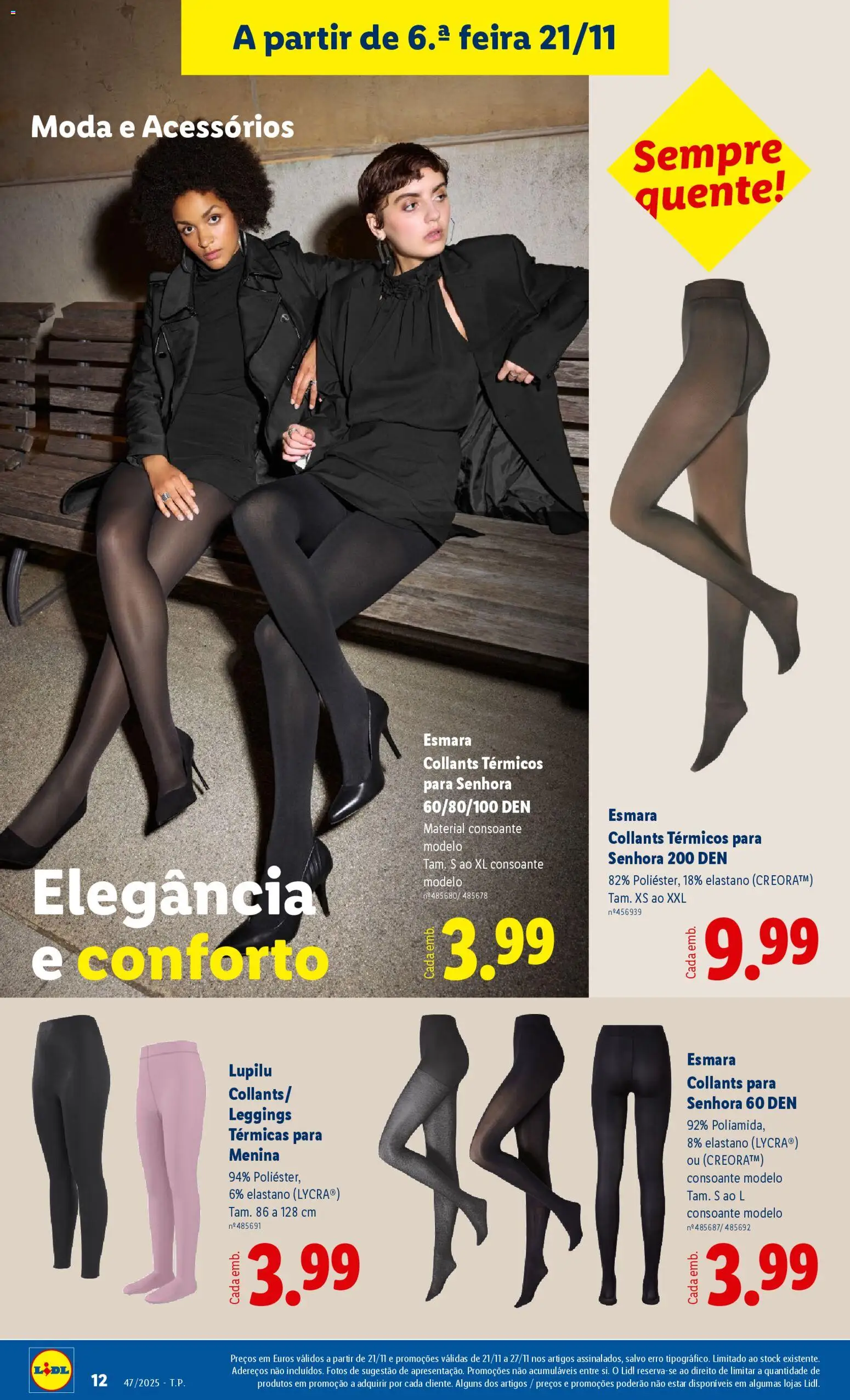 Lidl Black Friday │ válido de 17.11.2025 | Página: 12 | Produtos: Collants, Leggings