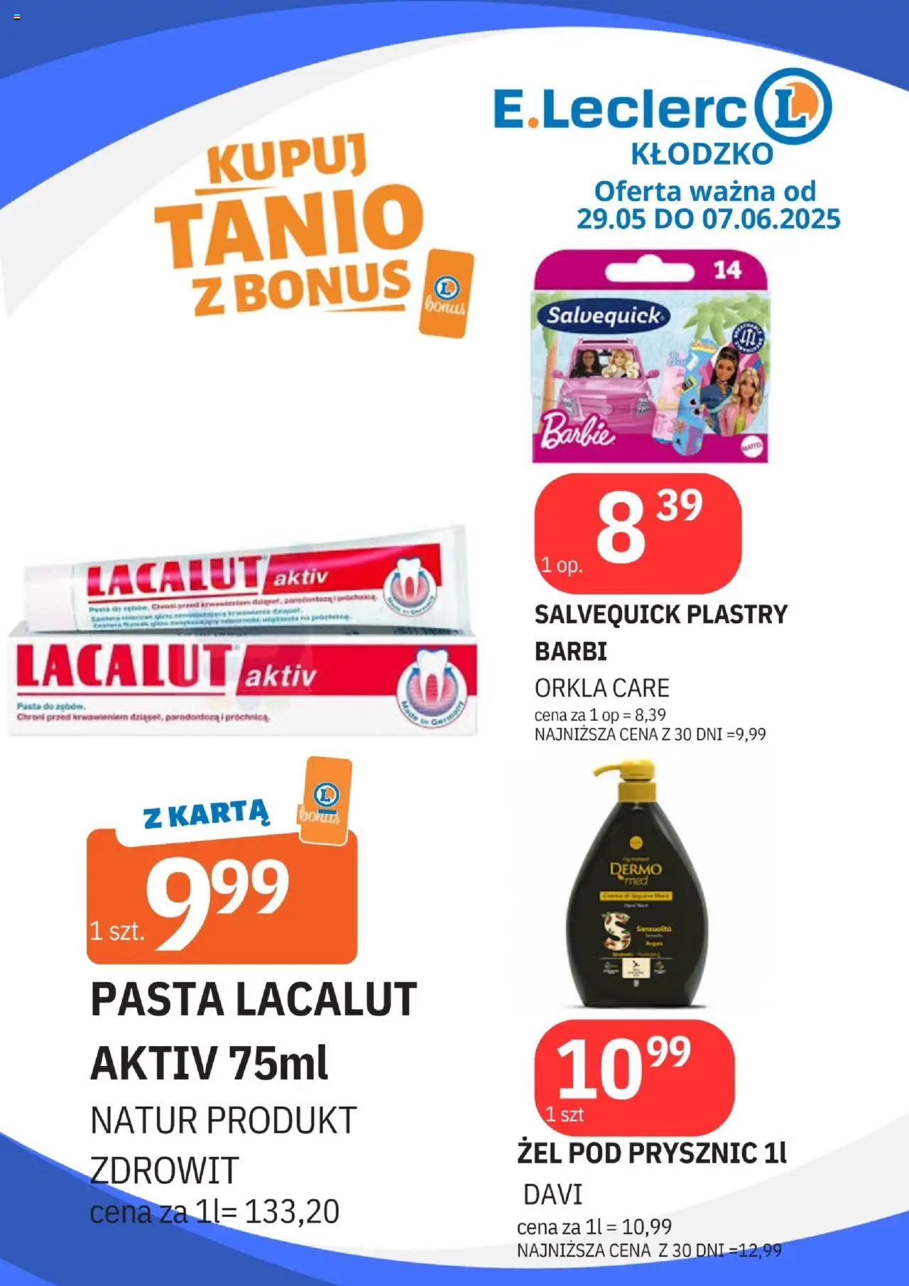 E.Leclerc Gazetka - Kłodzko od 29.05.2025 | Strona: 13 | Produkty: Karta, Barbie, Prysznic, Żel pod prysznic