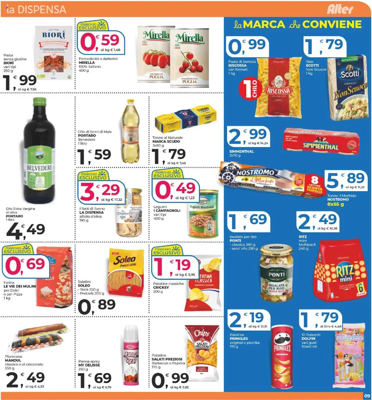 Volantino Alter Discount del 22.08.2025 | Pagina: 9 | Prodotti: Patatine, Fagioli, Pasta, Forno