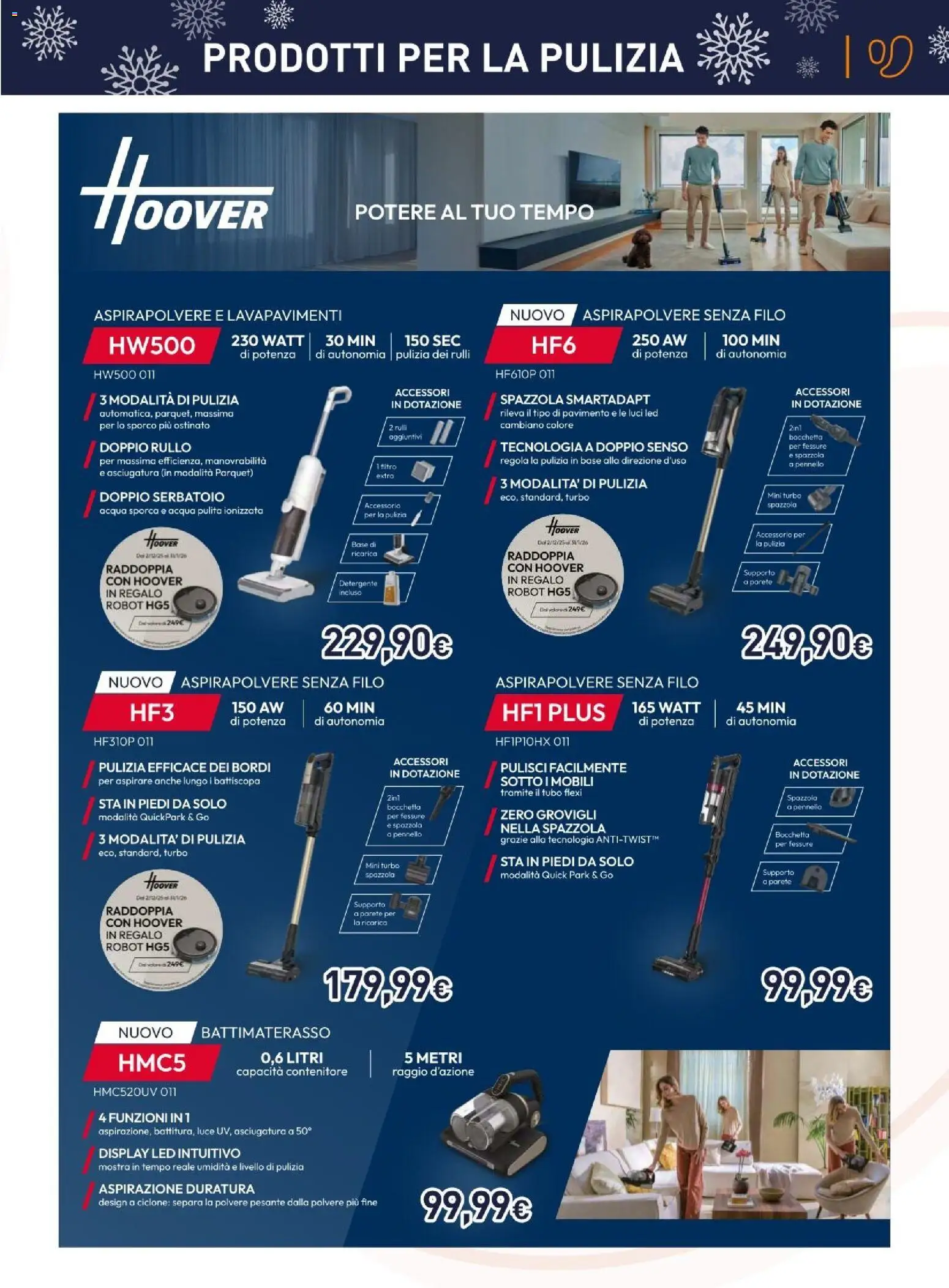 Volantino Unieuro del 06.12.2025 | Pagina: 39 | Prodotti: Detergente, Pavimento, Acqua, Pennello