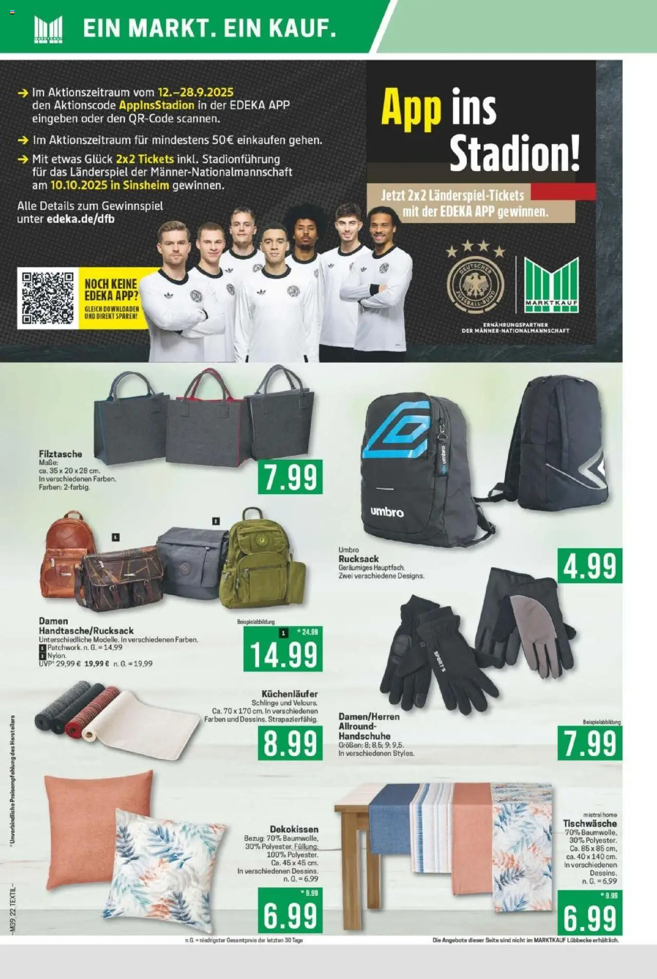 Marktkauf Prospekt 	 – gültig ab 22.09.2025 | Seite: 22 | Produkte: Rucksack, Handschuhe
