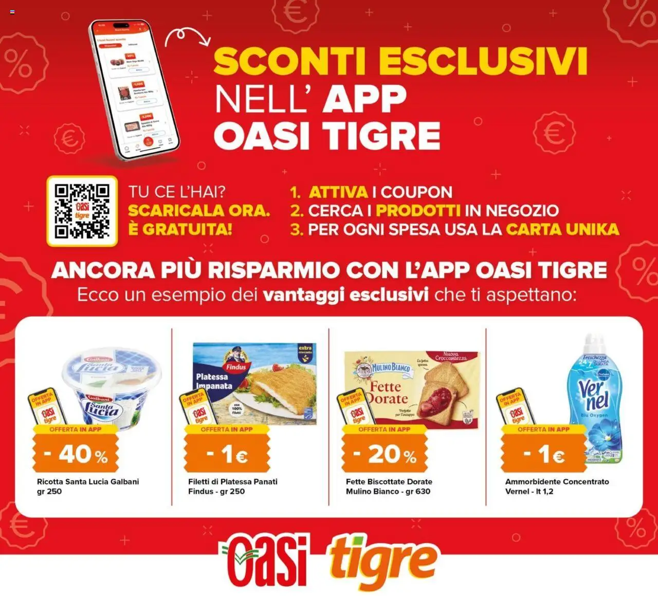 Volantino Oasi del 21.08.2025 | Pagina: 31 | Prodotti: Ammorbidente, Ricotta, Fette biscottate