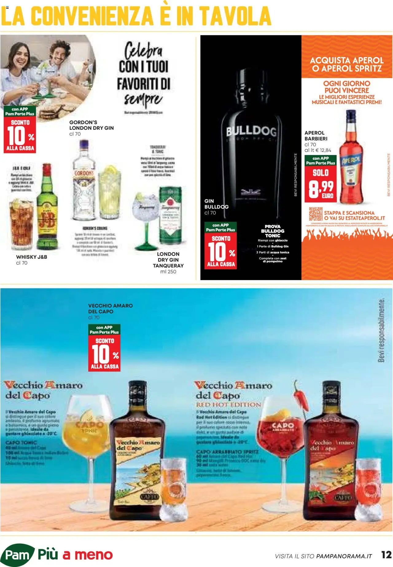 Volantino PAM del 09.10.2025 | Pagina: 12 | Prodotti: Gin, Whisky, Pompelmo, Amaro