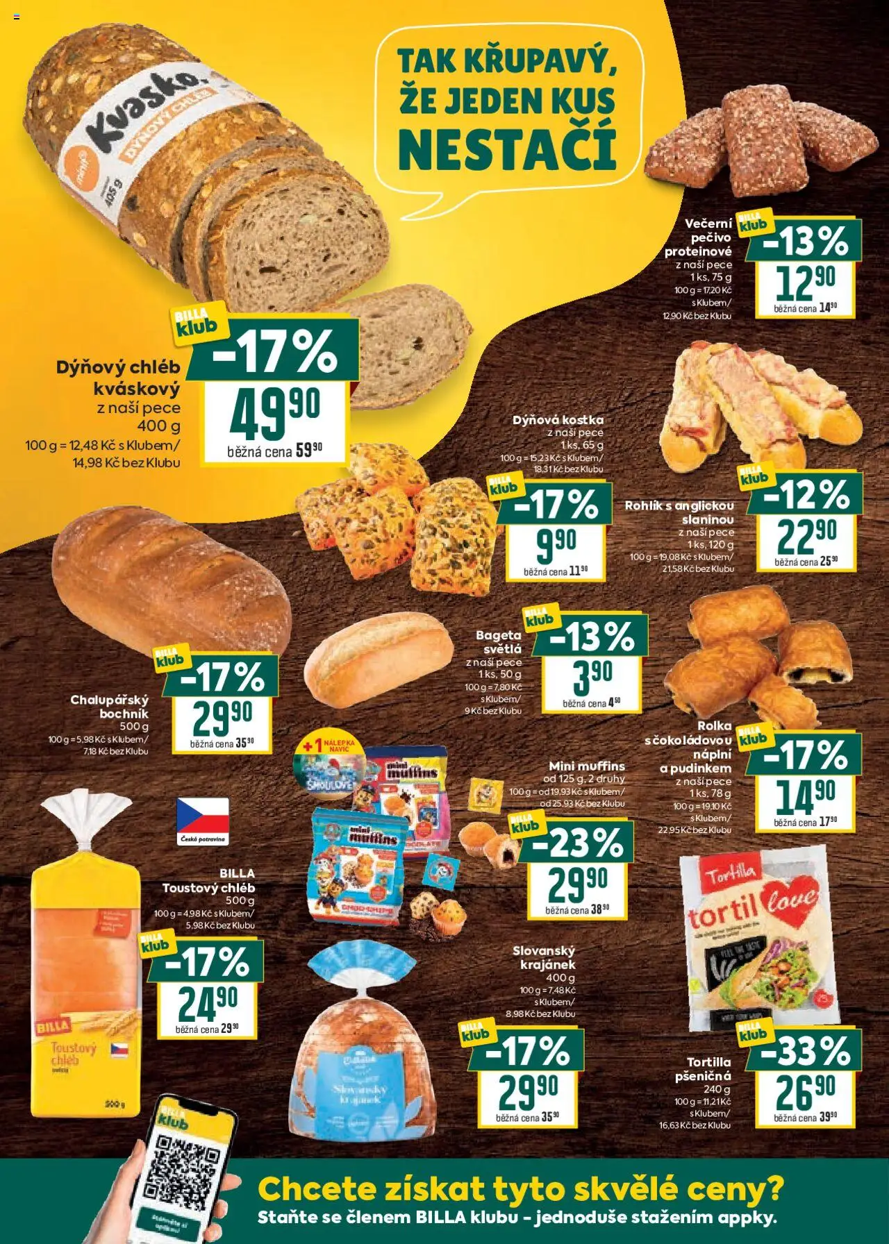 Billa Velký leták od 22.10.2025 | Strana: 8 | Produkty: Chléb, Rohlík, Tortilla, Bageta