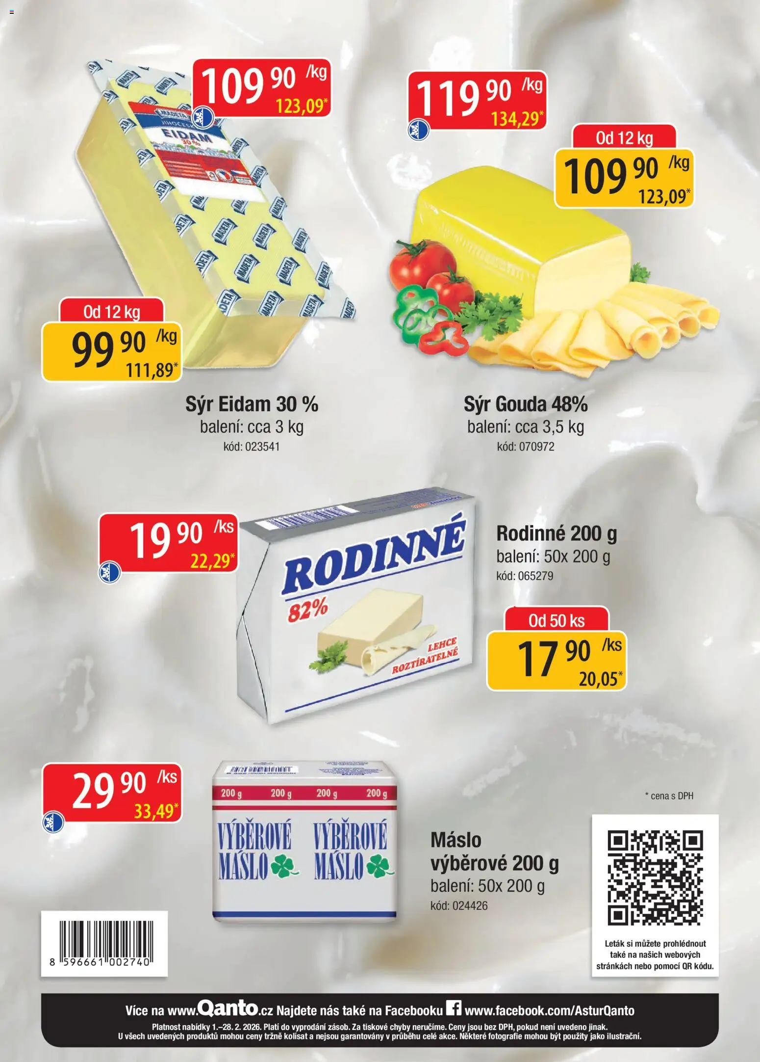 Astur & Qanto leták - Velkoobchod fresh 02/2026 od 01.02.2026 | Strana: 36 | Produkty: Gouda, Máslo, Sýr, Eidam