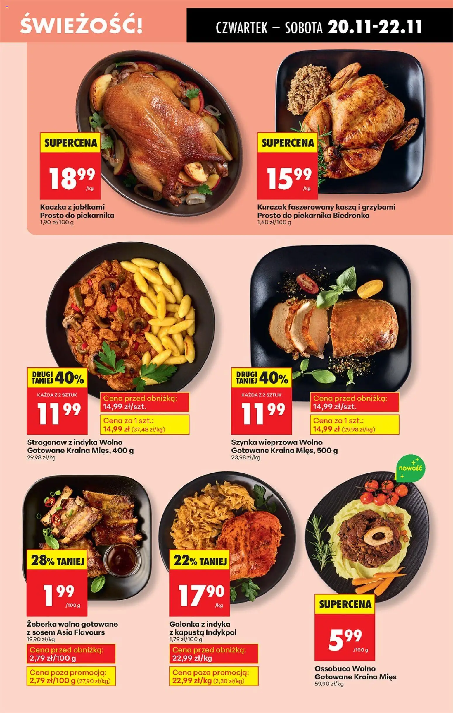 Biedronka gazetka - Oferta w tym tygodniu od 20.11.2025 | Strona: 27 | Produkty: Kapusta, Kaczka z jabłkami, Wolno gotowane, Szynka wieprzowa