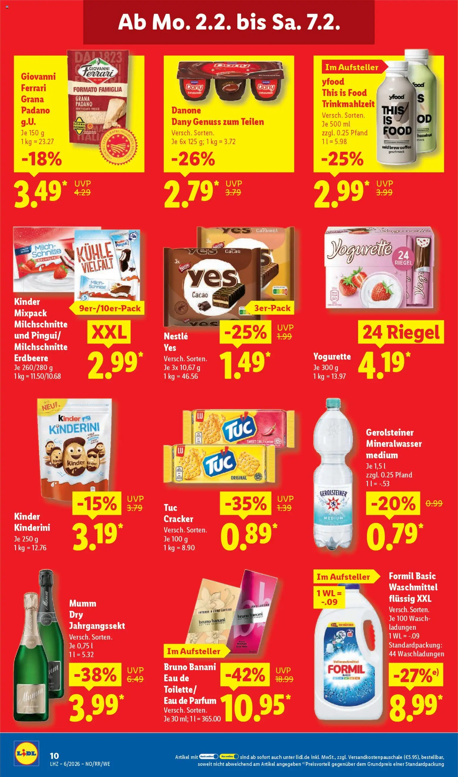 Lidl Prospekt Hilders – gültig ab 02.02.2026 | Seite: 14 | Produkte: Milch, Parfüm, Waschmittel, Eau de Parfum