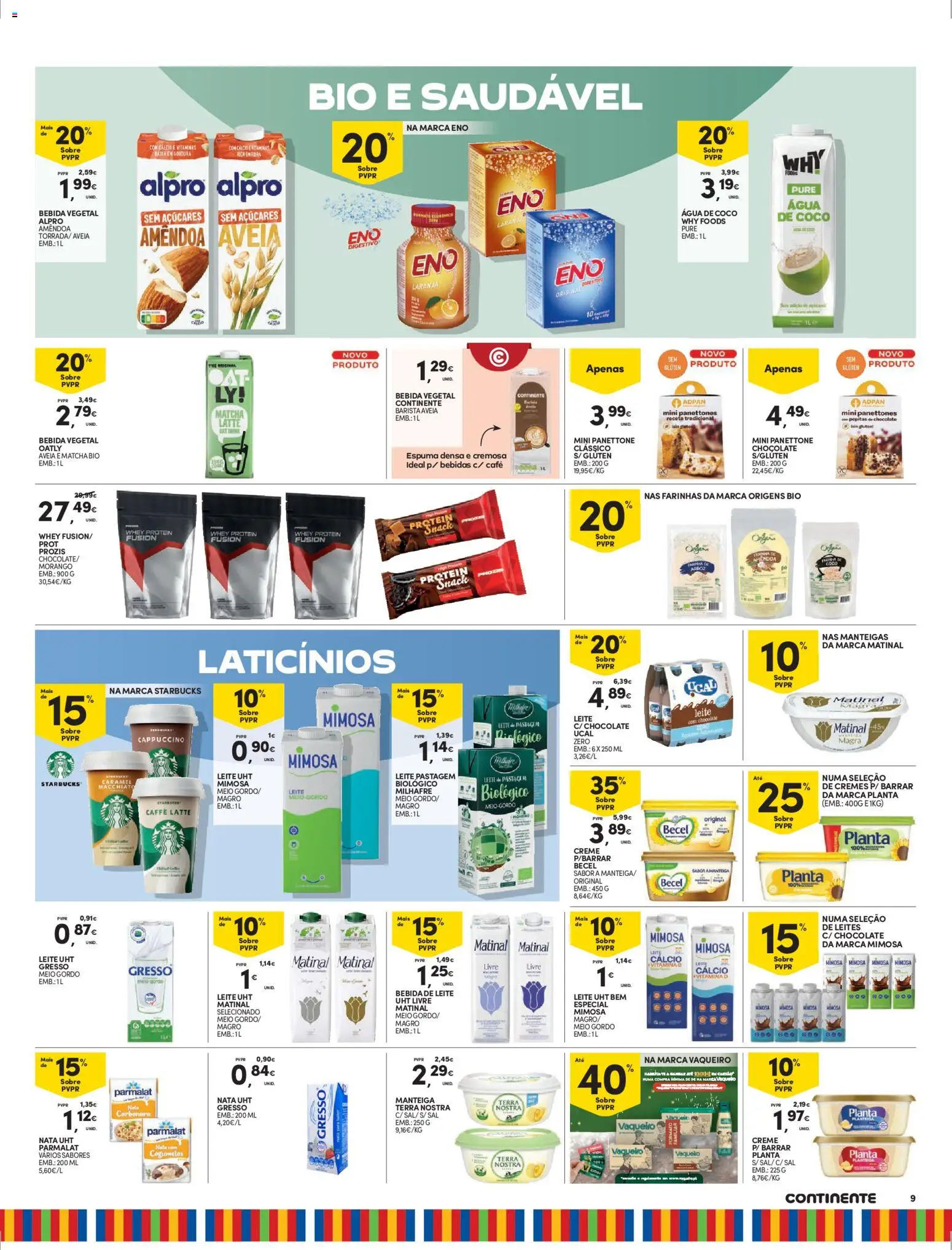 Continente folheto Madeira │ válido de 09.12.2025 | Página: 9 | Produtos: Manteiga, Café, Whey protein, Cogumelos