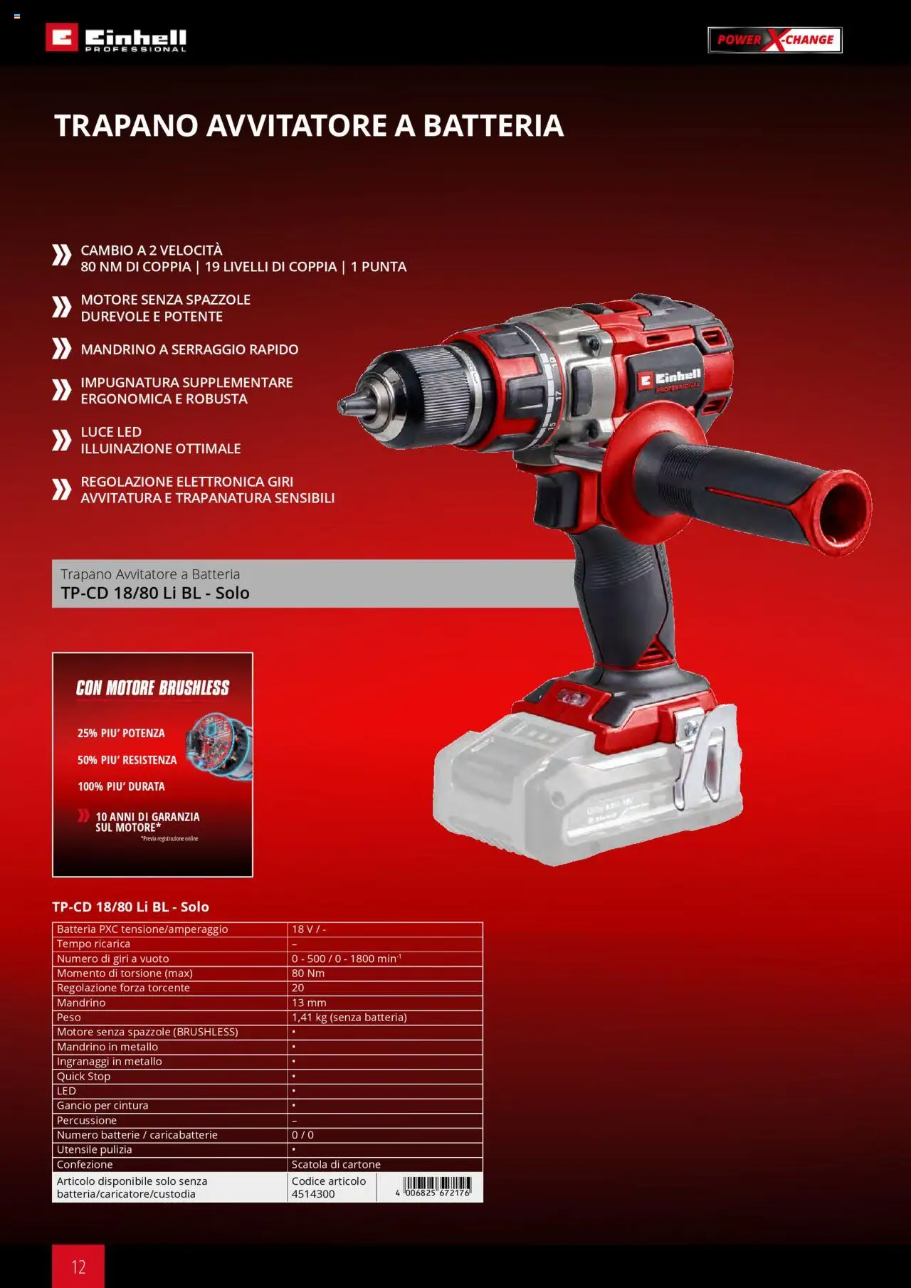 Volantino Einhell del 06.02.2025 | Pagina: 12 | Prodotti: Avvitatore, Scatola, Batteria, Batterie