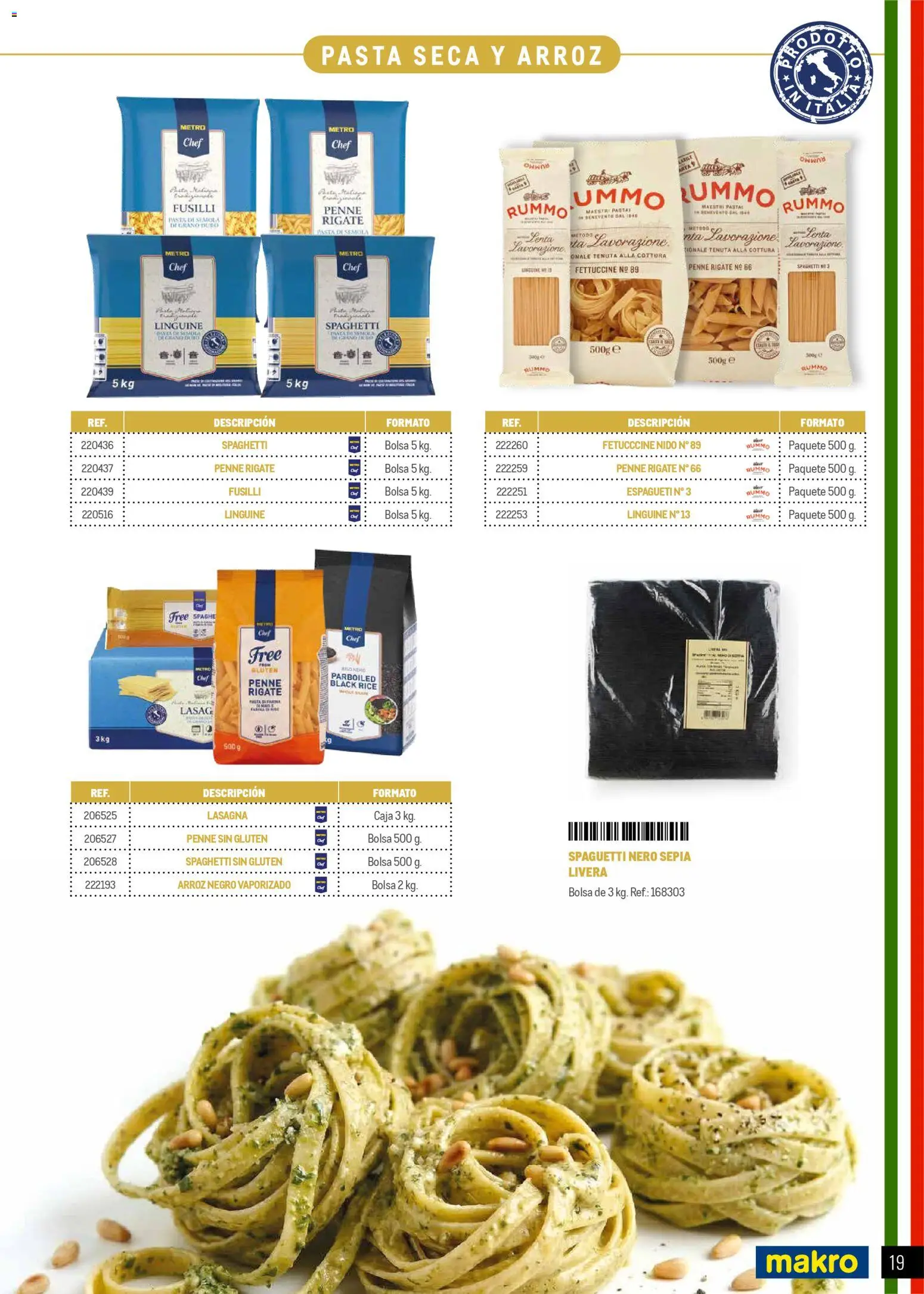 Makro Restaurantes italianos Prat │ válido desde el 27.03.2026 | Página: 19 | Productos: Arroz, Pasta, Bolsa, Δαχτυλίδι φωτός