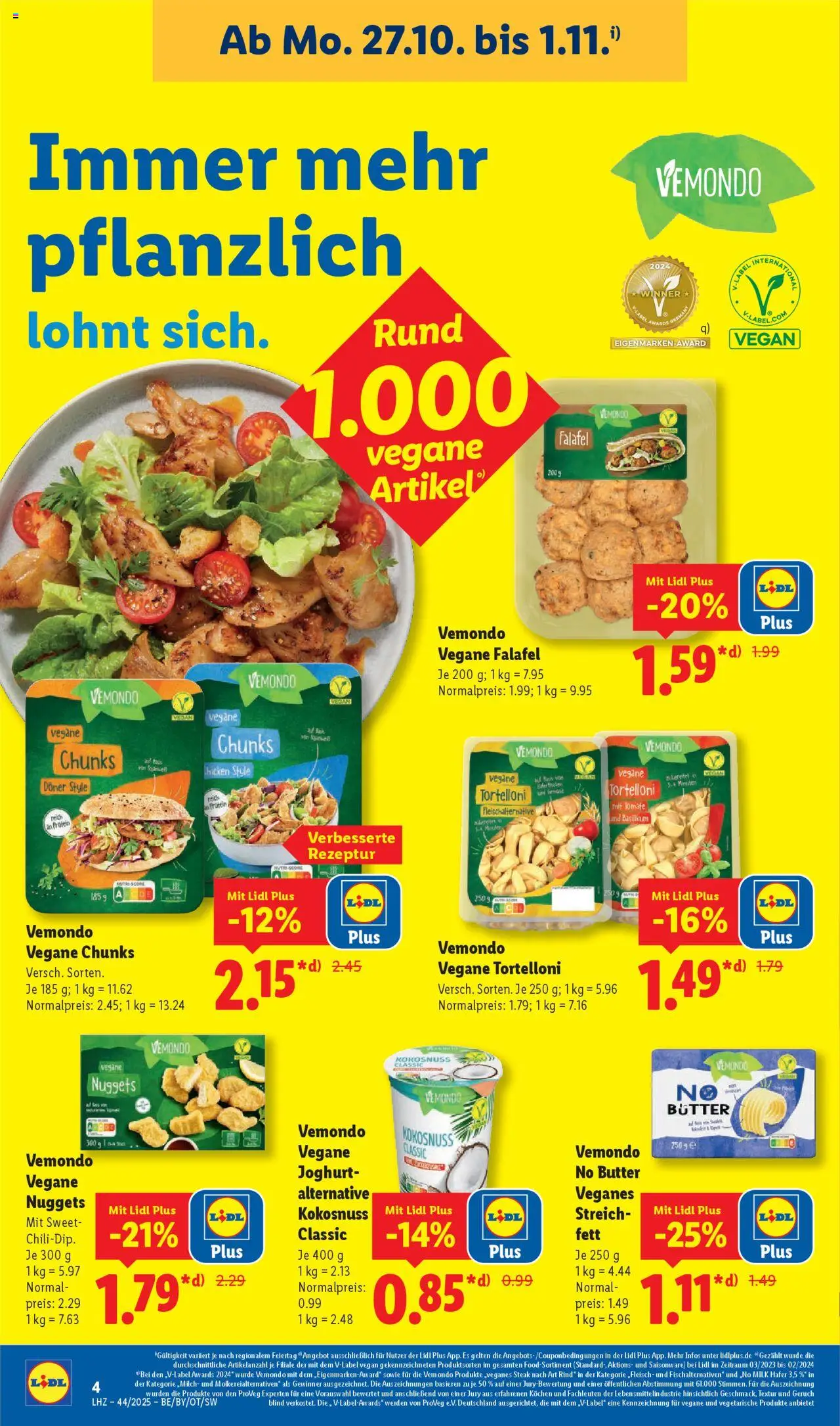 Lidl Prospekt Kornwestheim – gültig ab 27.10.2025 | Seite: 8 | Produkte: Butter, Joghurt, Steak