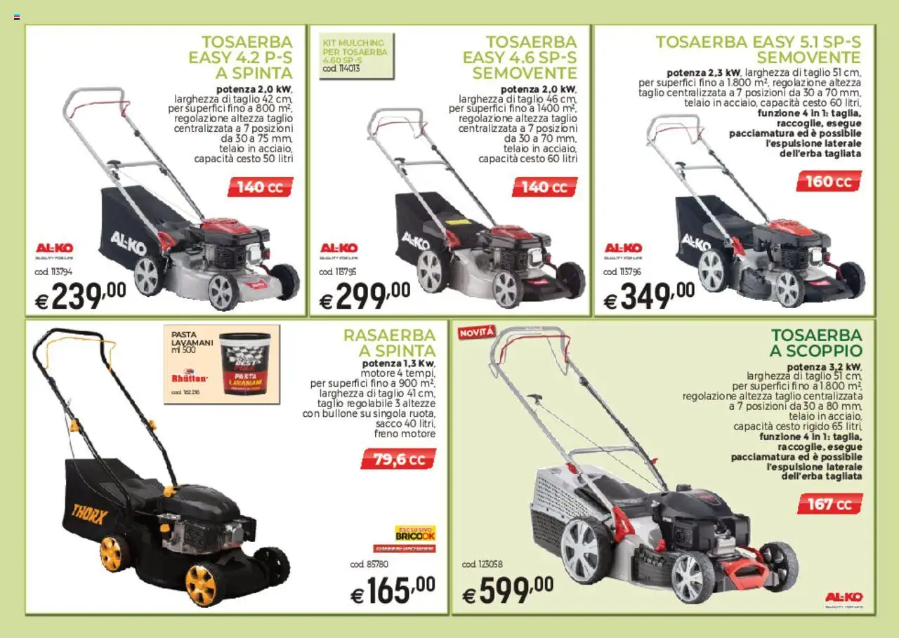 Volantino Brico OK del 03.03.2025 | Pagina: 7 | Prodotti: Pasta, Rasaerba