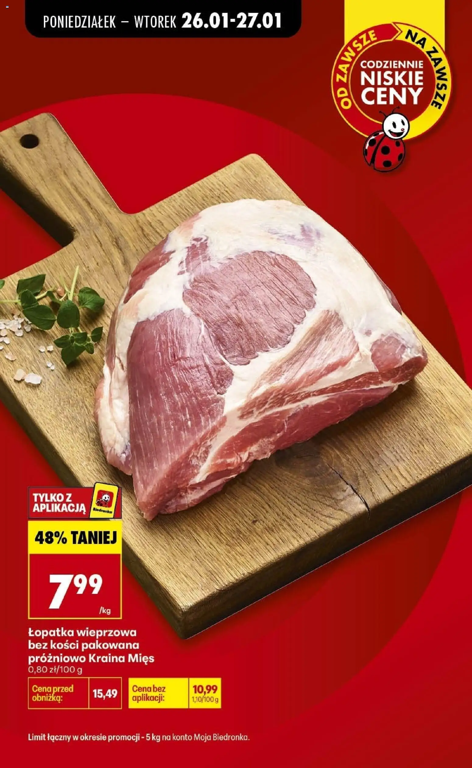 Biedronka gazetka od 26.01.2026 | Strona: 18 | Produkty: Kraina mięs, Łopatka wieprzowa