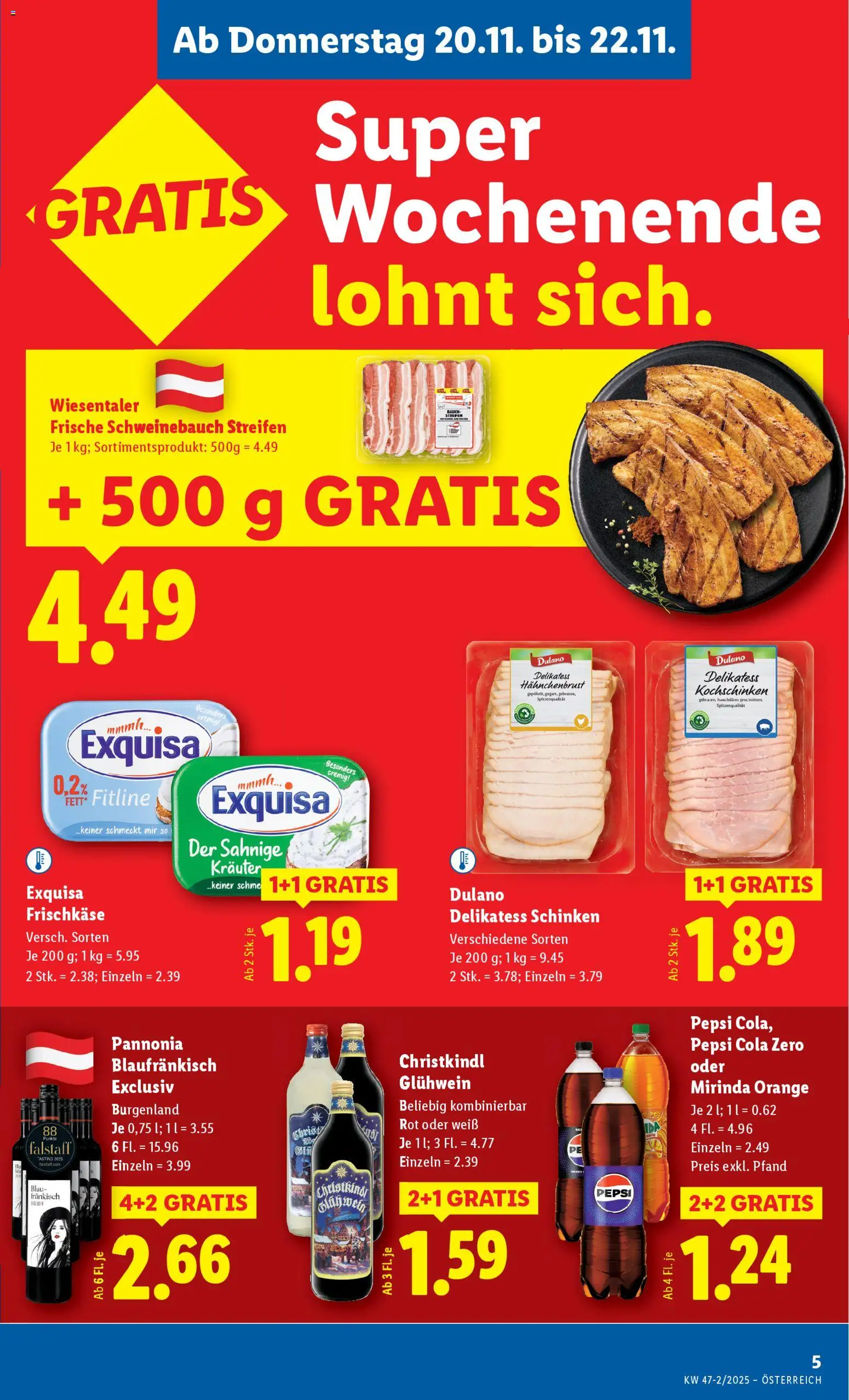 Lidl Flugblatt - Oberpullendorf, Güssing, Oberwart gültig ab 20.11.2025 | Seite: 7 | Produkte: Schinken