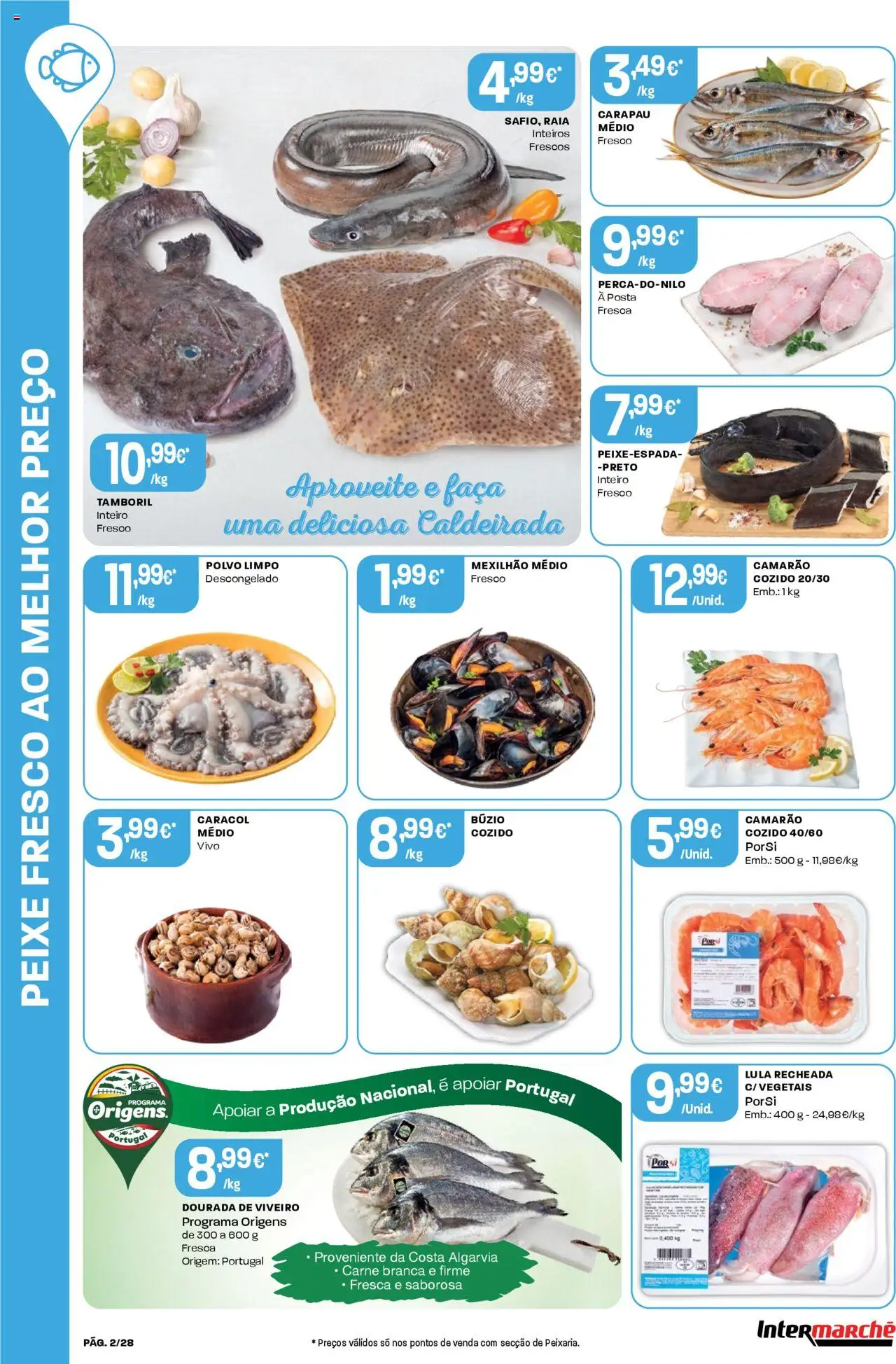 Intermarché folheto │ válido de 14.08.2025 | Página: 2 | Produtos: Faca, Polvo, Tamboril, Peixe