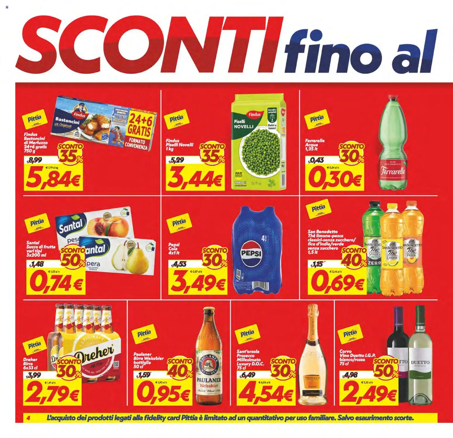 Volantino SuperConveniente del 17.04.2026 | Pagina: 4 | Prodotti: Prosecco, Vino, Piselli, Cactus
