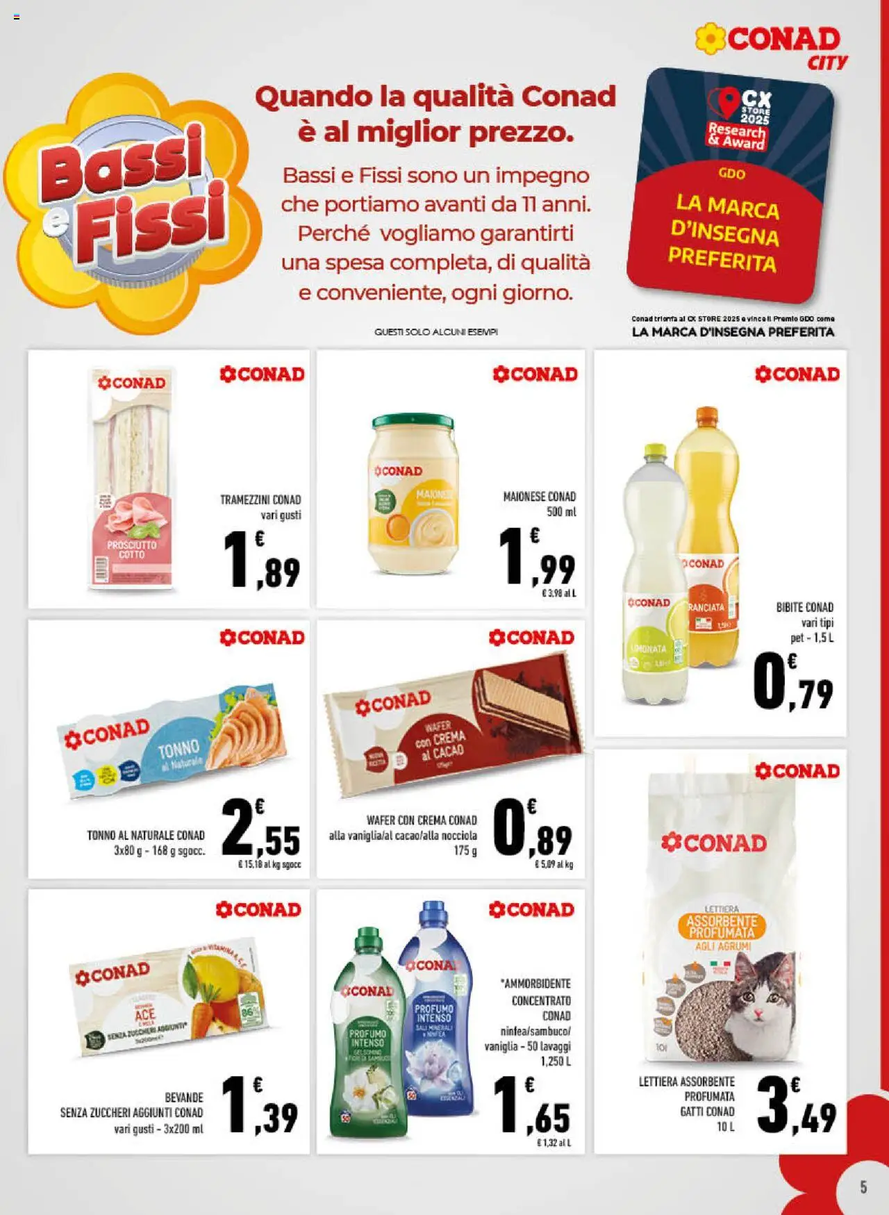 Volantino Conad del 27.08.2025 | Pagina: 5 | Prodotti: Maionese, Prosciutto, Agrumi, Tonno