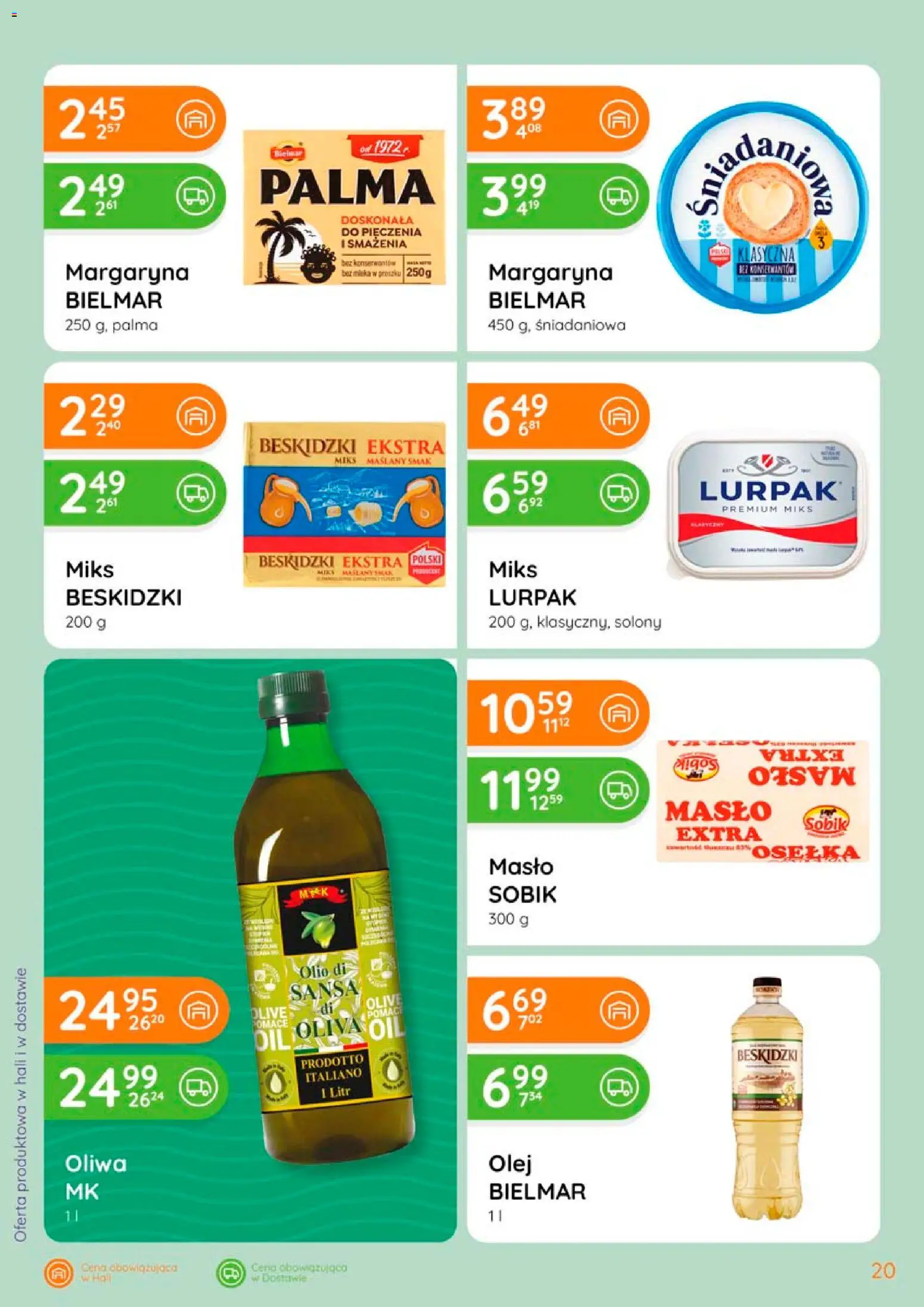 Eurocash gazetka od 02.04.2026 | Strona: 20 | Produkty: Osełka, Margaryna, Masło, Olej