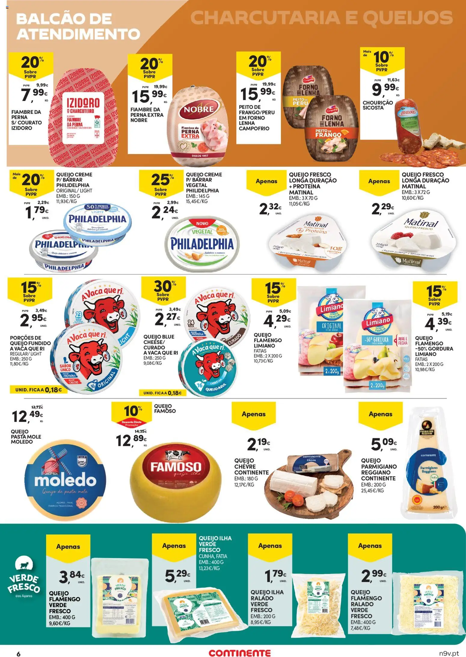 Continente - Açores │ válido de 19.02.2026 | Página: 6 | Produtos: Forno, Peru, Queijo, Creme