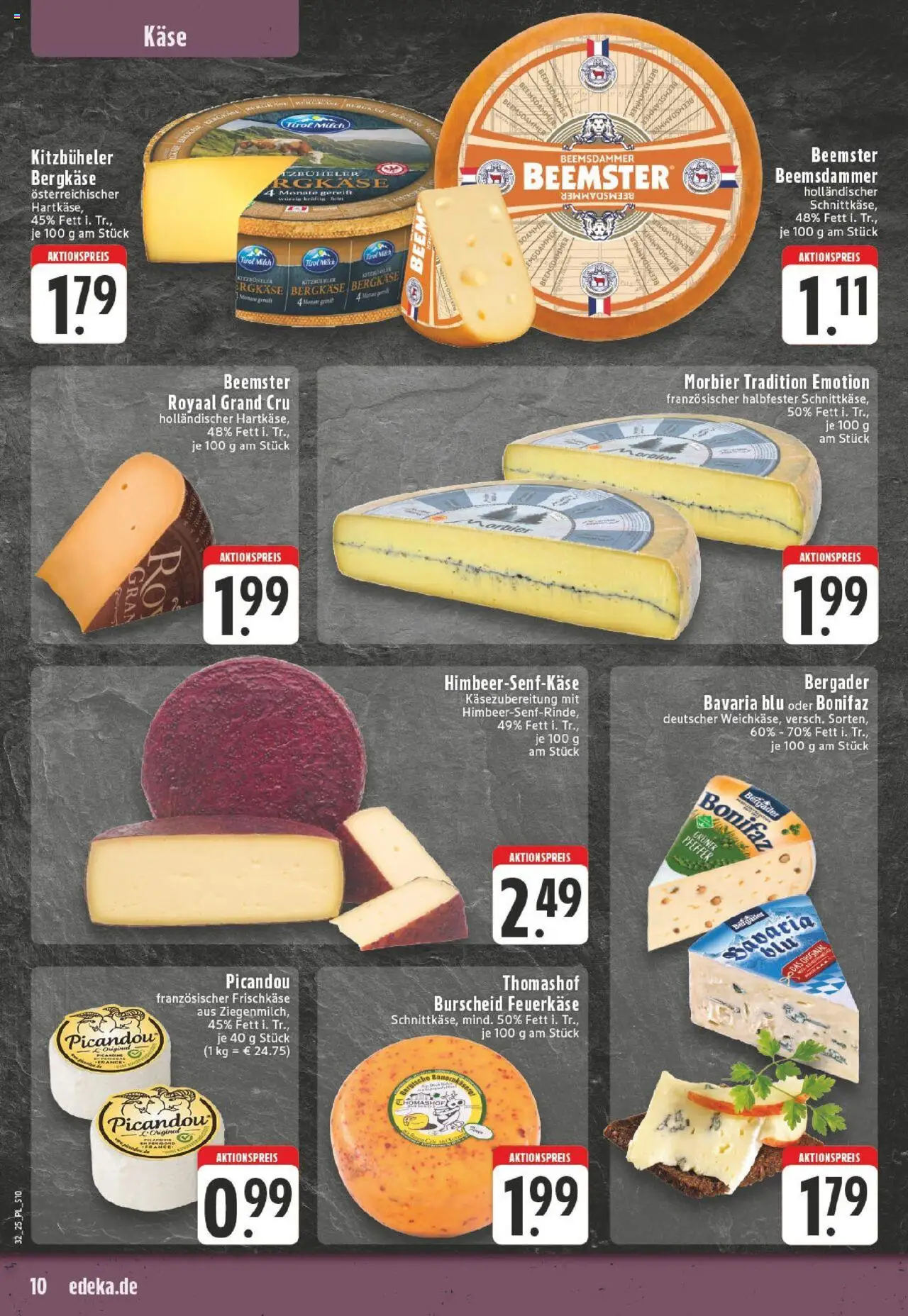 Edeka prospekt Düsseldorf-Derendorf	 - gültig ab dem 03.08.2025 | Seite: 10 | Produkte: Milch, Käse, Pfeffer, Frischkase