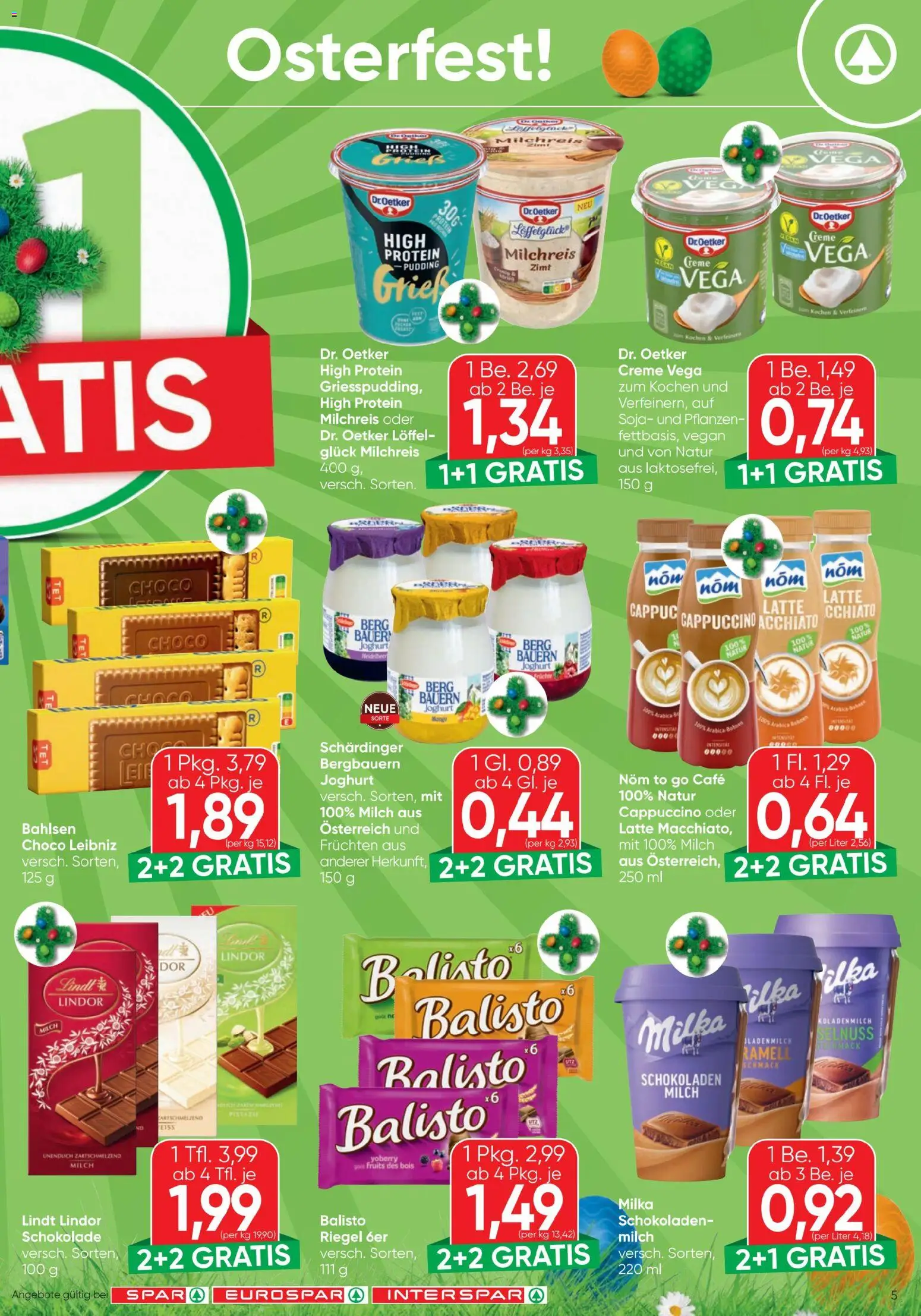 Spar Flugblatt gültig ab 26.02.2026 | Seite: 5 | Produkte: Milch, Creme, Joghurt, Schokolade