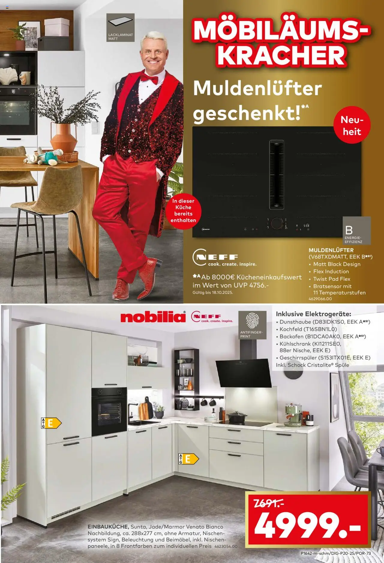 Porta! Prospekt Möbiläum  – gültig ab 05.10.2025 | Seite: 15 | Produkte: Geschirrspüler, Küche, Kochfeld, Backofen