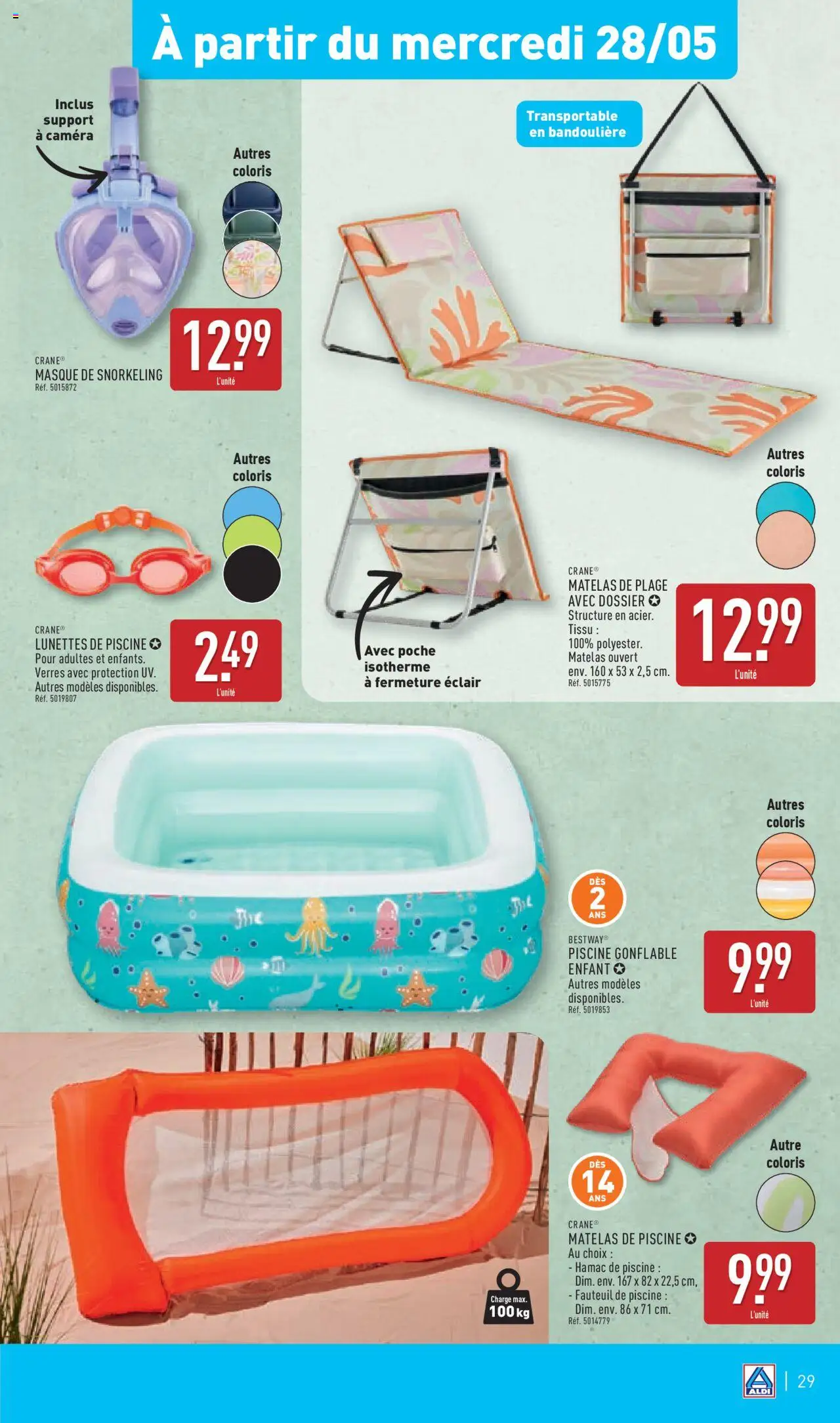  | Page: 32 | Produits: Masque, Matelas, Piscine gonflable, Lunettes