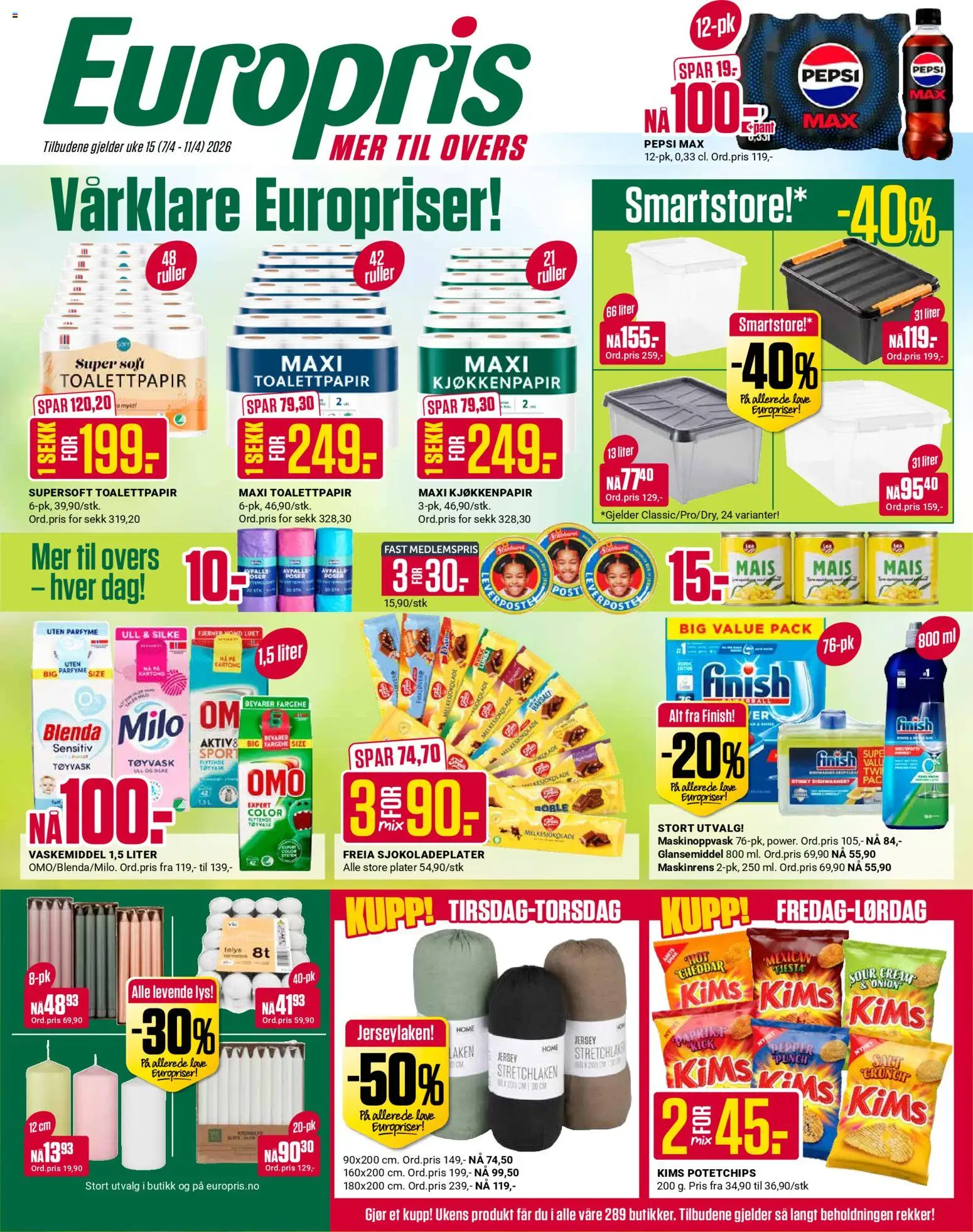 {H1} | Side: 1 | Produkter: Skottkärra, Toalettpapir, Paprika, Cheddar