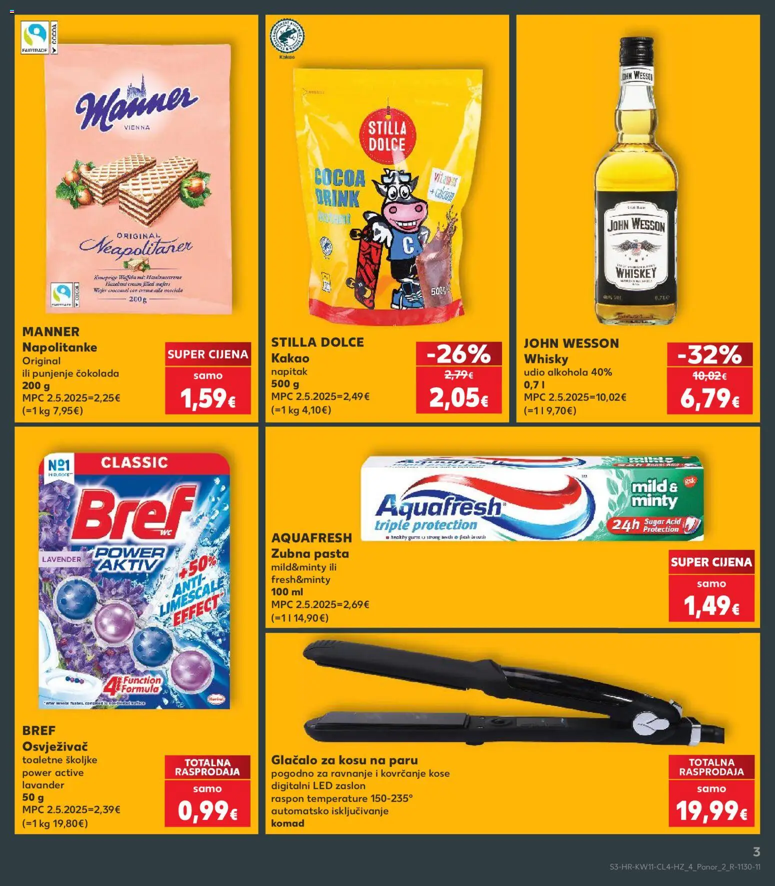 Kaufland HR akciós ujság - amely érvényes a következő dátumtól: 11.03.2026 | Oldal: 3 | Termékek: Whiskey, Whisky